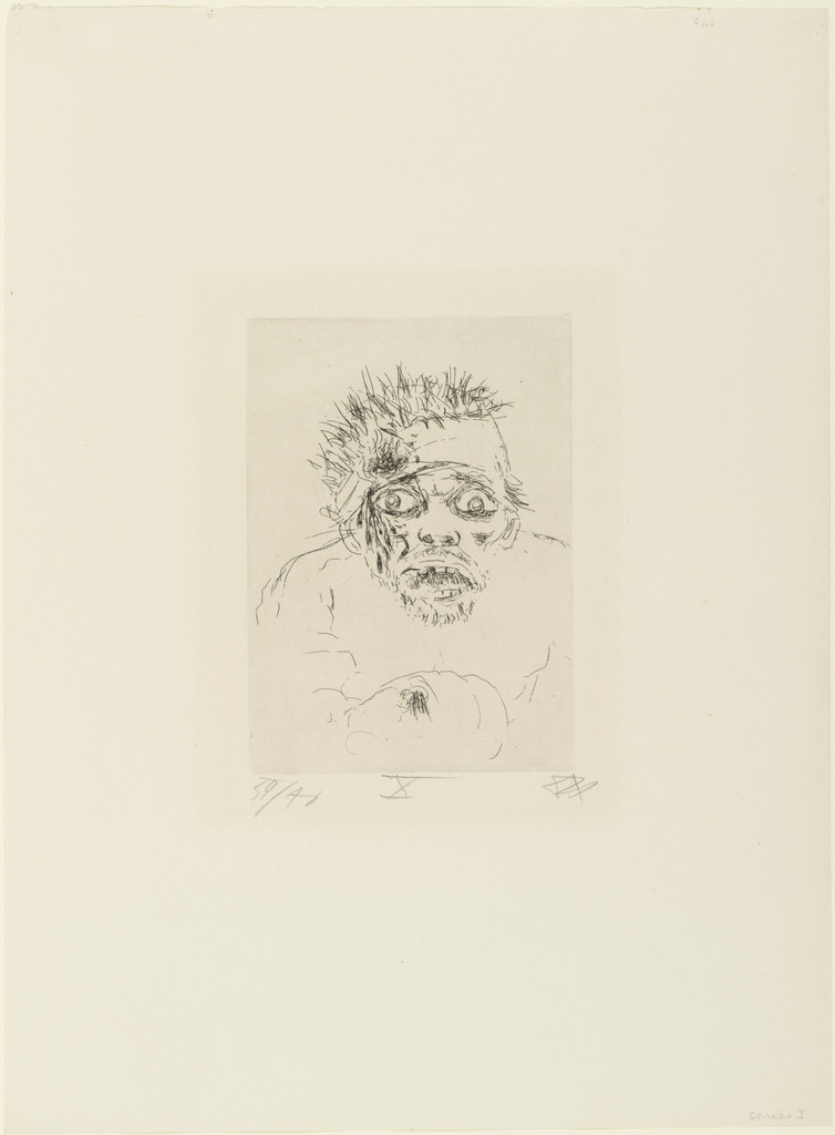 Wounded Man Fleeing (Battle of the Somme, 1916) (Fliehender Verwundeter [Sommeschlacht 1916]) from The War (Der Krieg)