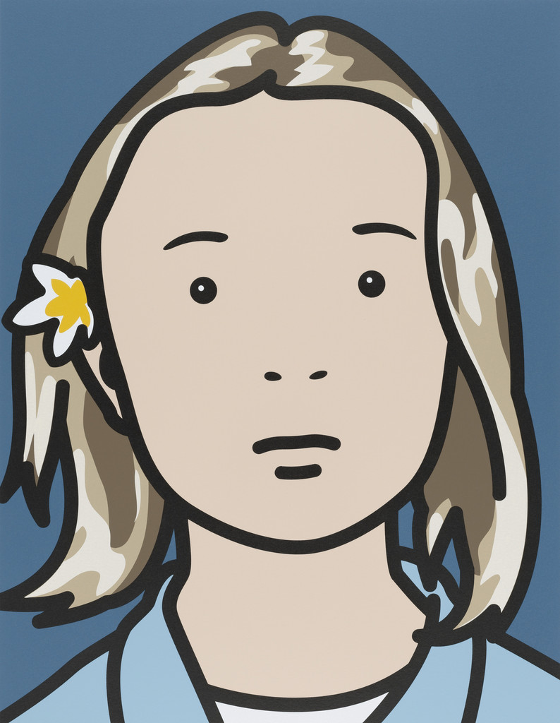 Elena, schoolgirl (with lotus blossom)