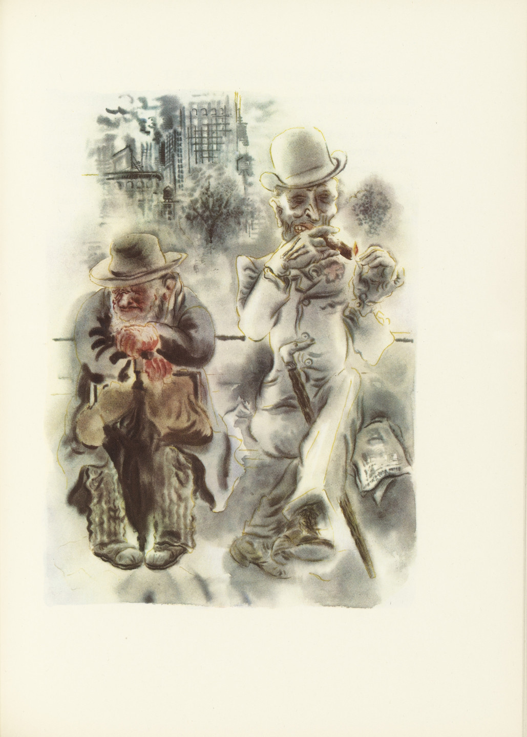 George Grosz. Plate (facing page 62) from The Voice and the City and Other Stories. 1935