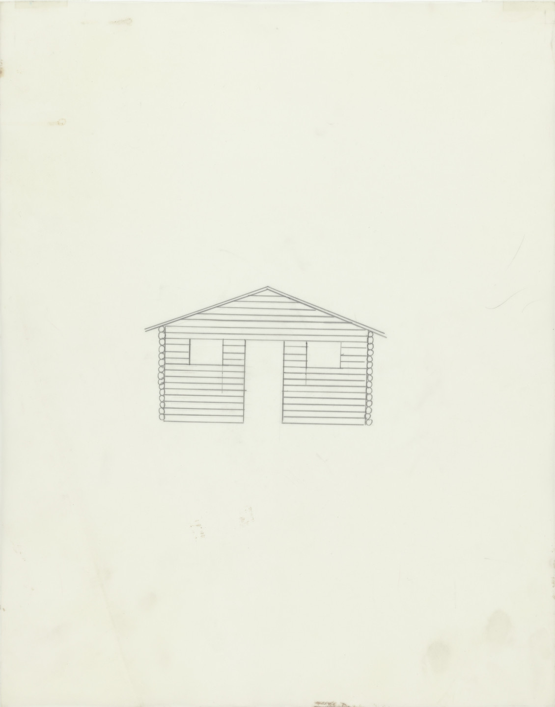 Cady Noland. Untitled (Log Cabin). 1990