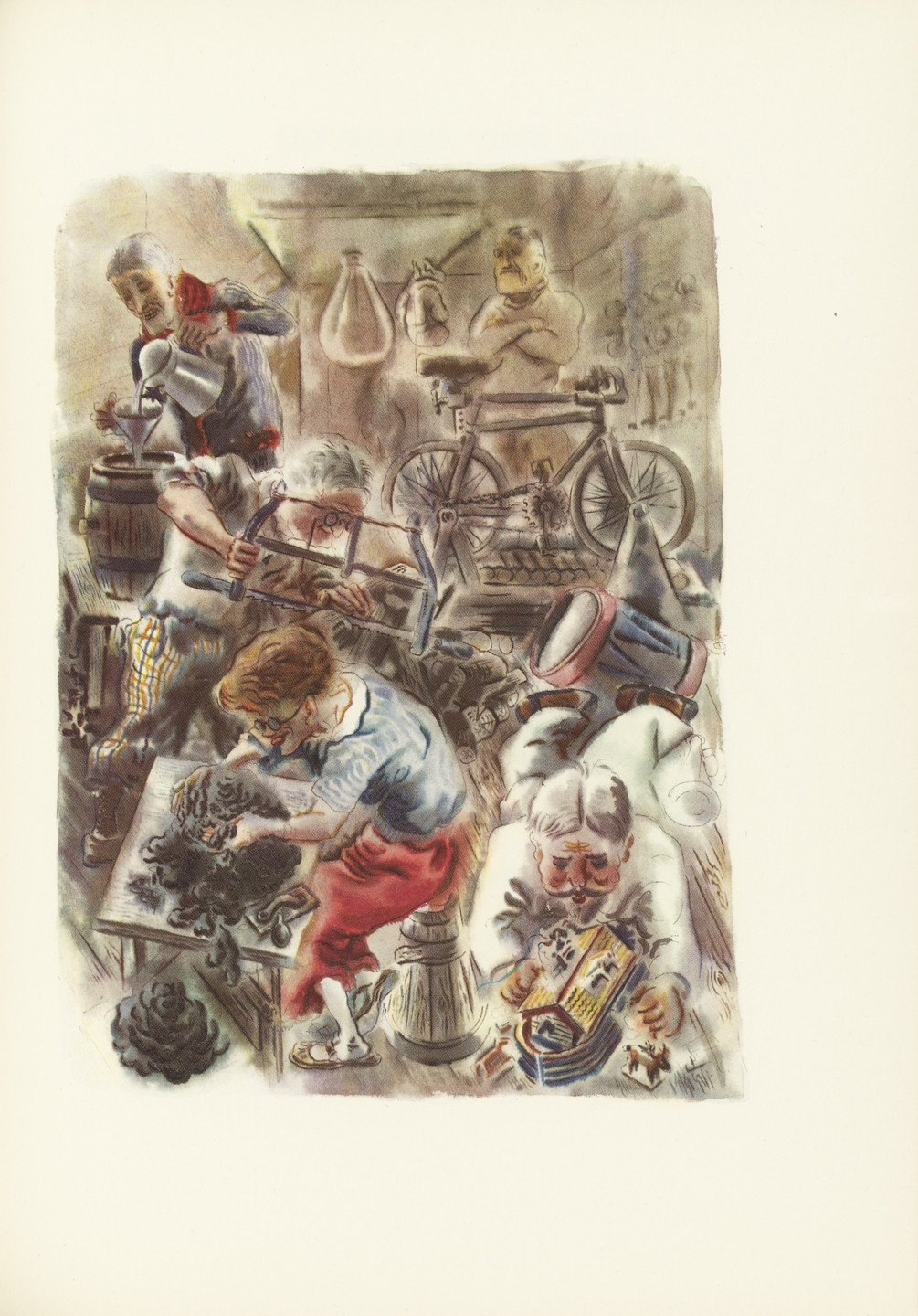 George Grosz. Plate (facing page 104) from The Voice of the City and Other Stories. 1935