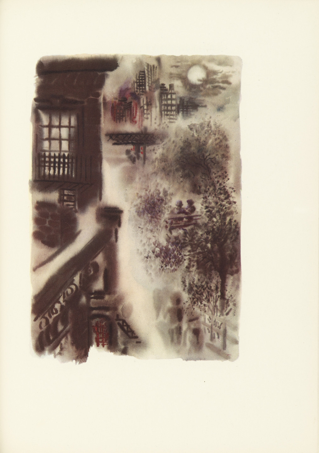 George Grosz. Madison Square (plate facing page 212) The Voice of the City and Other Stories. 1935