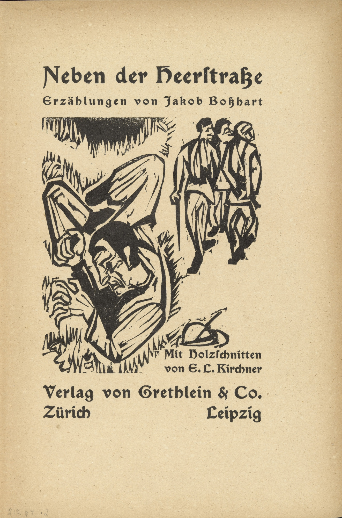 Ernst Ludwig Kirchner. Title page from Neben der Heerstrasse (Off the Main Road)