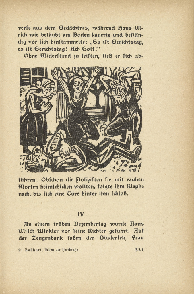 Altwinkel: Wintsch Stabbed to Death (Altwinkel: Der niedergestochene Wintsch) (in-text plate, page 321) from Neben der Heerstrasse (Off the Main Road)