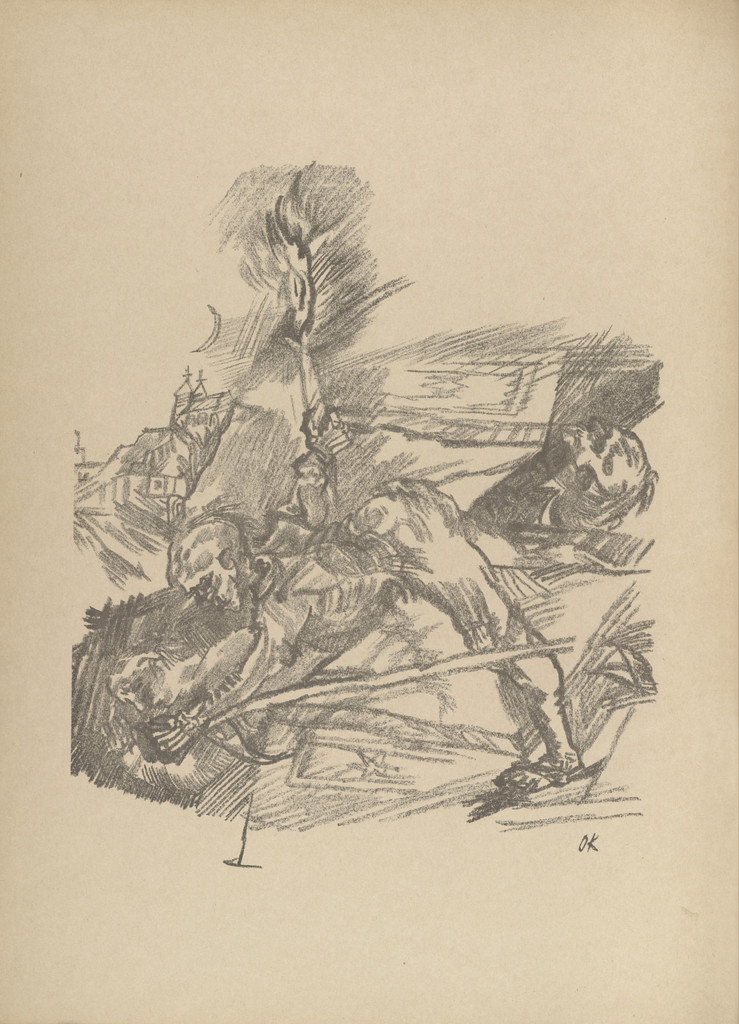 The Murder (Der Mord)  (plate, folio 3 verso) from Die Chinesische Mauer (The Great Wall of China)