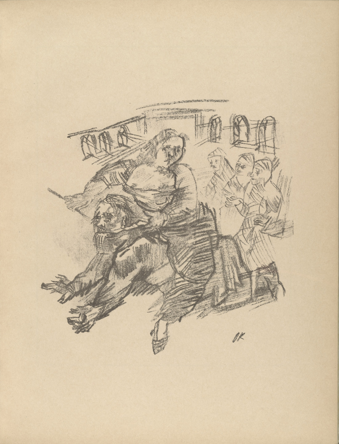 Oskar Kokoschka. Aristoteles and Phyllis (plate, folio 5) from Die Chinesische Mauer (The Great Wall of China). 1914 (executed 1913)