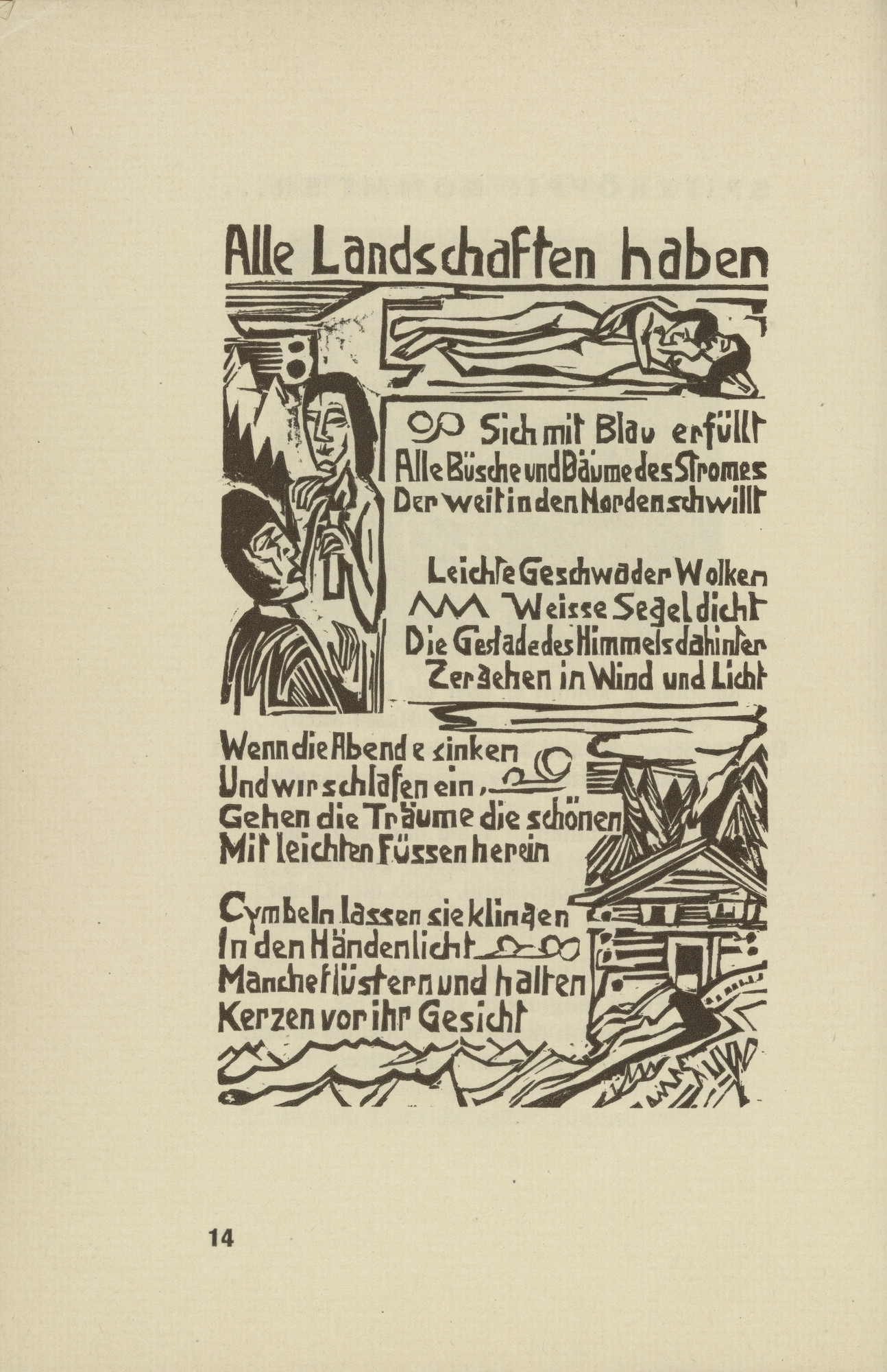 Ernst Ludwig Kirchner. All Landscapes Have... (plate, page 14) from Umbra vitae (Shadow of Life)