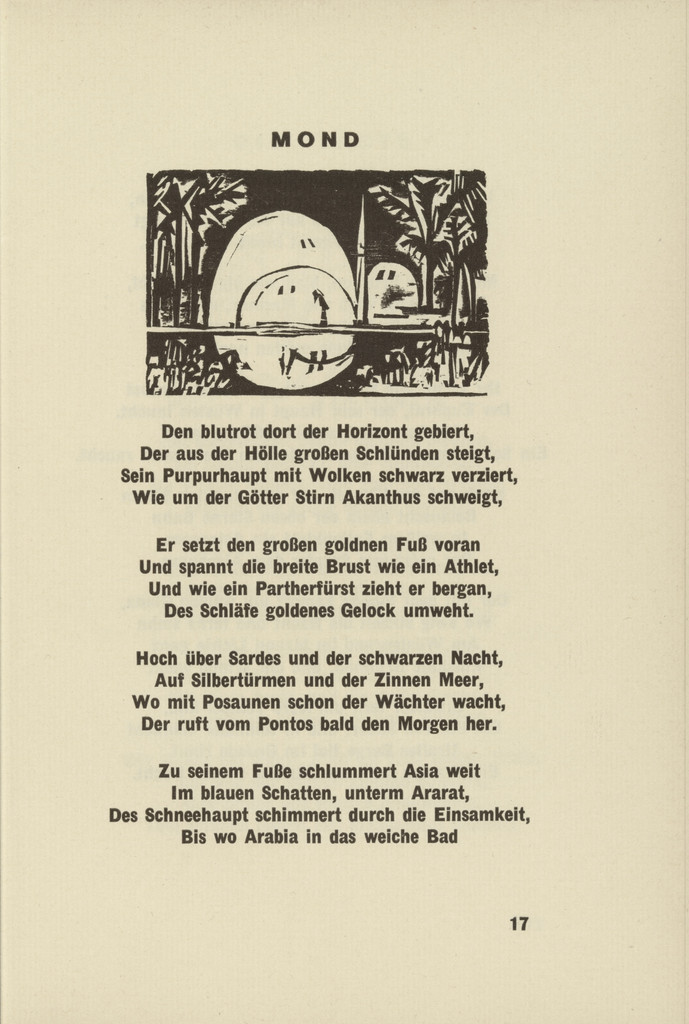 Moon (Mond) (headpiece, page 17) from Umbra vitae (Shadow of Life)