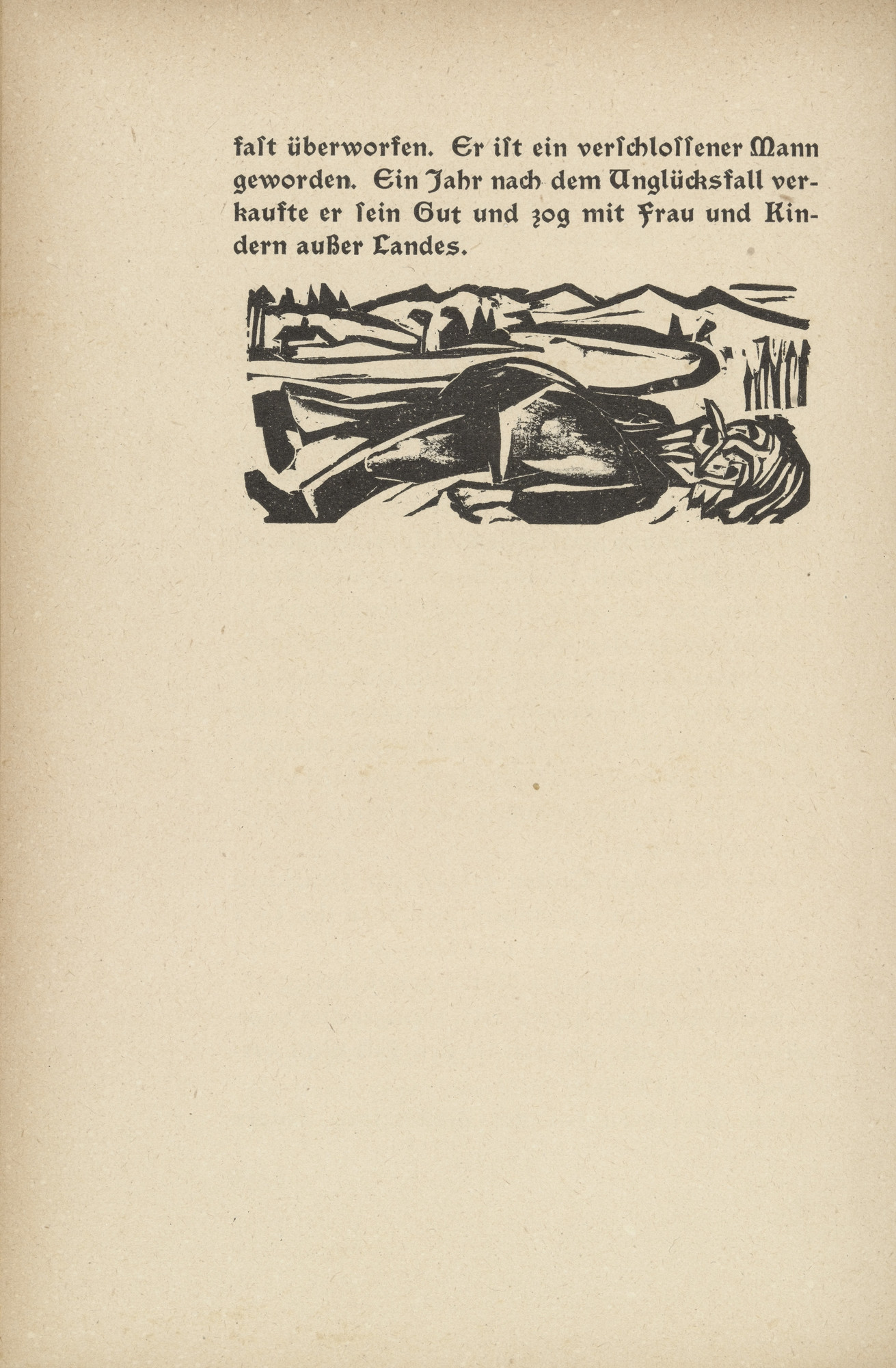 Ernst Ludwig Kirchner. Downfall: The Dead Kern (tailpiece, page 110) from Neben der Heerstrasse (Off the Main Road)