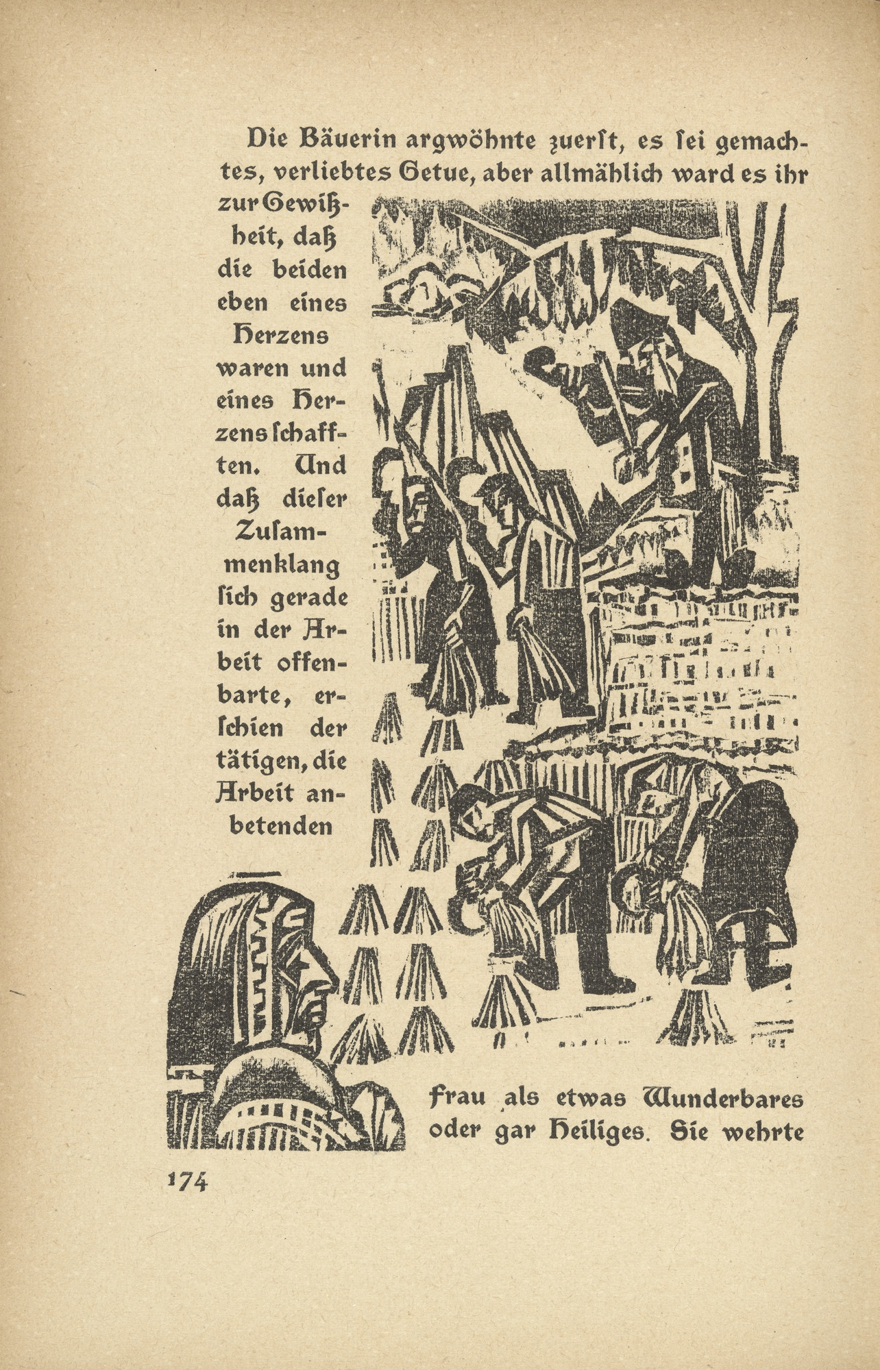 Ernst Ludwig Kirchner. The Feasting Farmer: Harvest (in-text plate, page 174) from Neben der Heerstrasse (Off the Main Road)