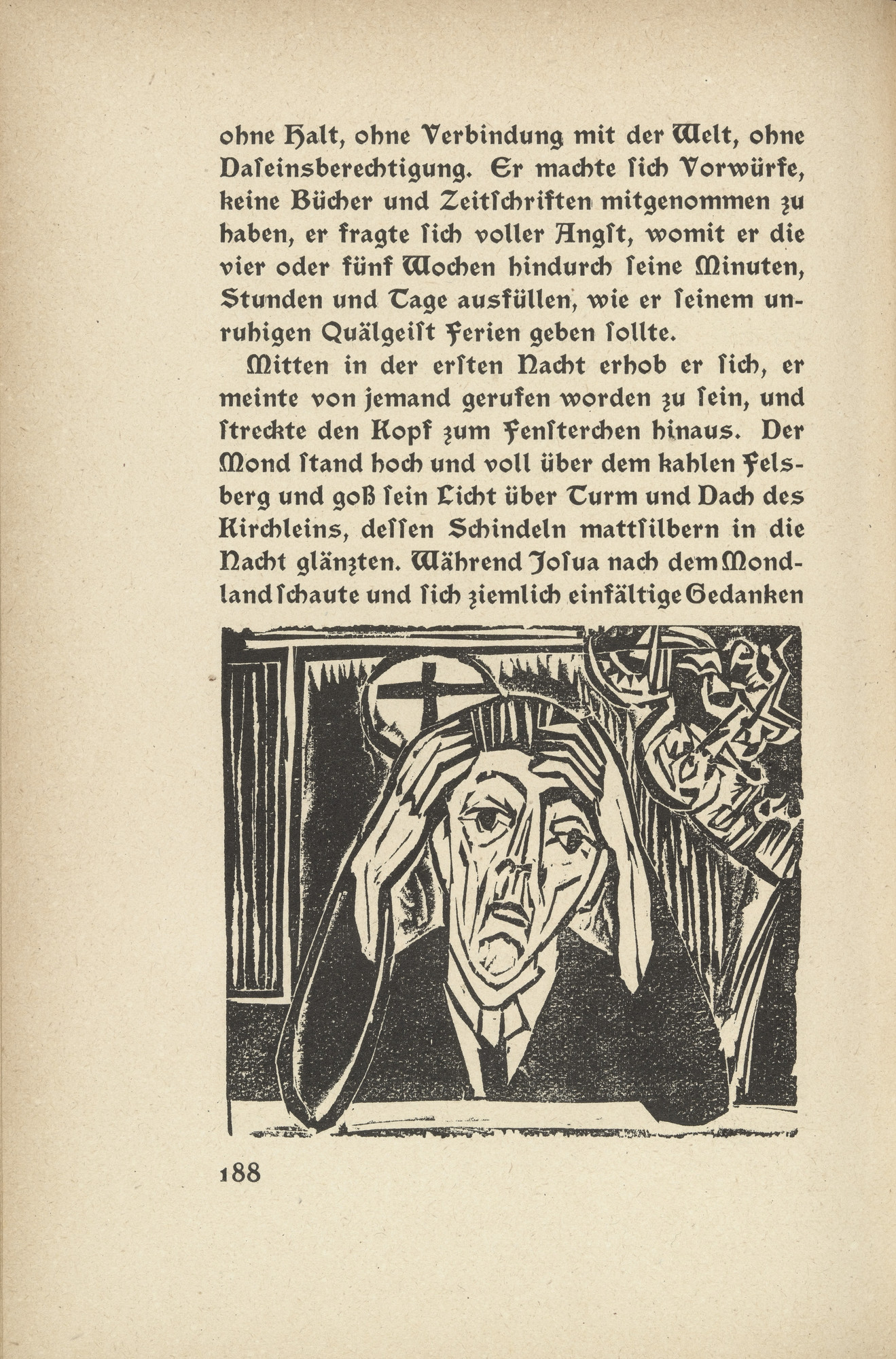 Ernst Ludwig Kirchner. As Josua Grübler Found his Way: Josua (in-text plate, page 188) from Neben der Heerstrasse (Off the Main Road)