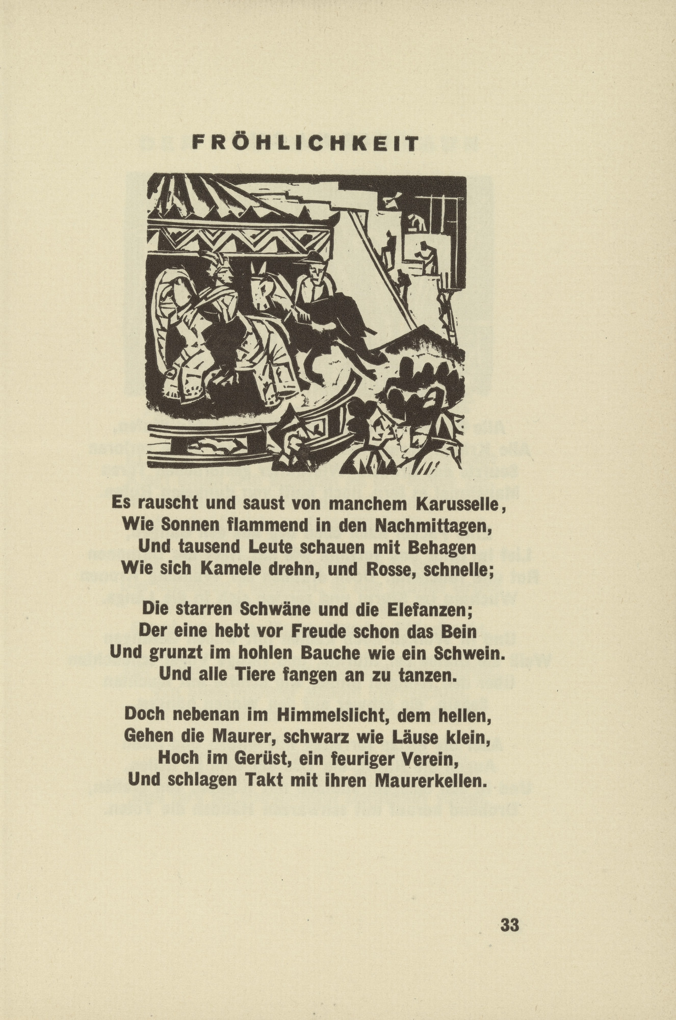 Ernst Ludwig Kirchner. Joyfulness (headpiece, page 33) from Umbra vitae (Shadow of Life)