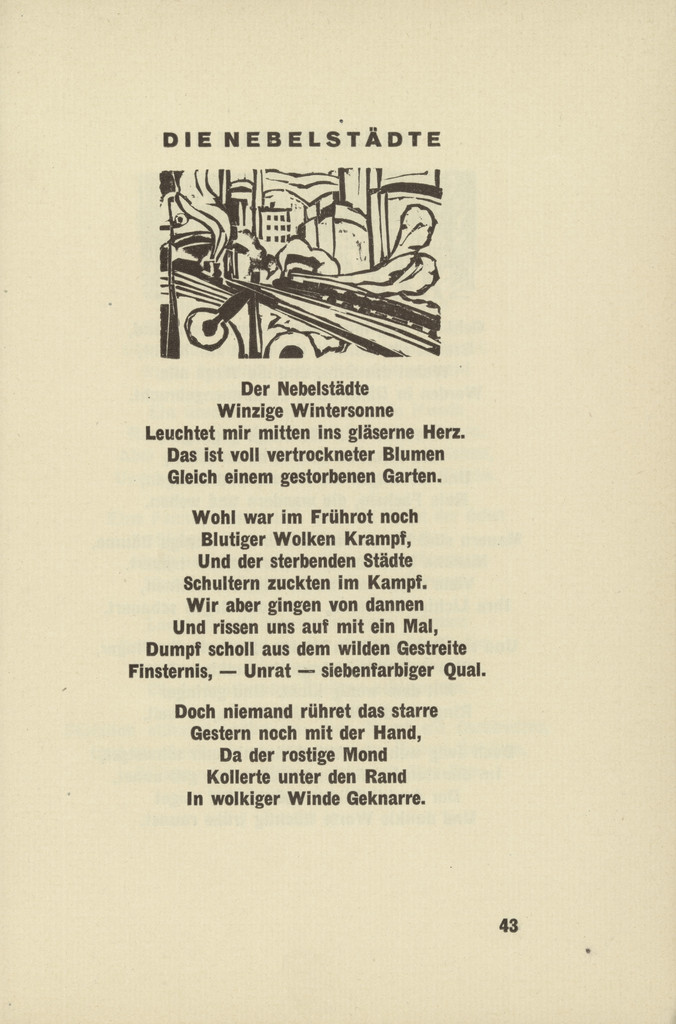 The Misty Cities (Die Nebelstädte) (headpiece, page 43) from Umbra vitae (Shadow of Life)