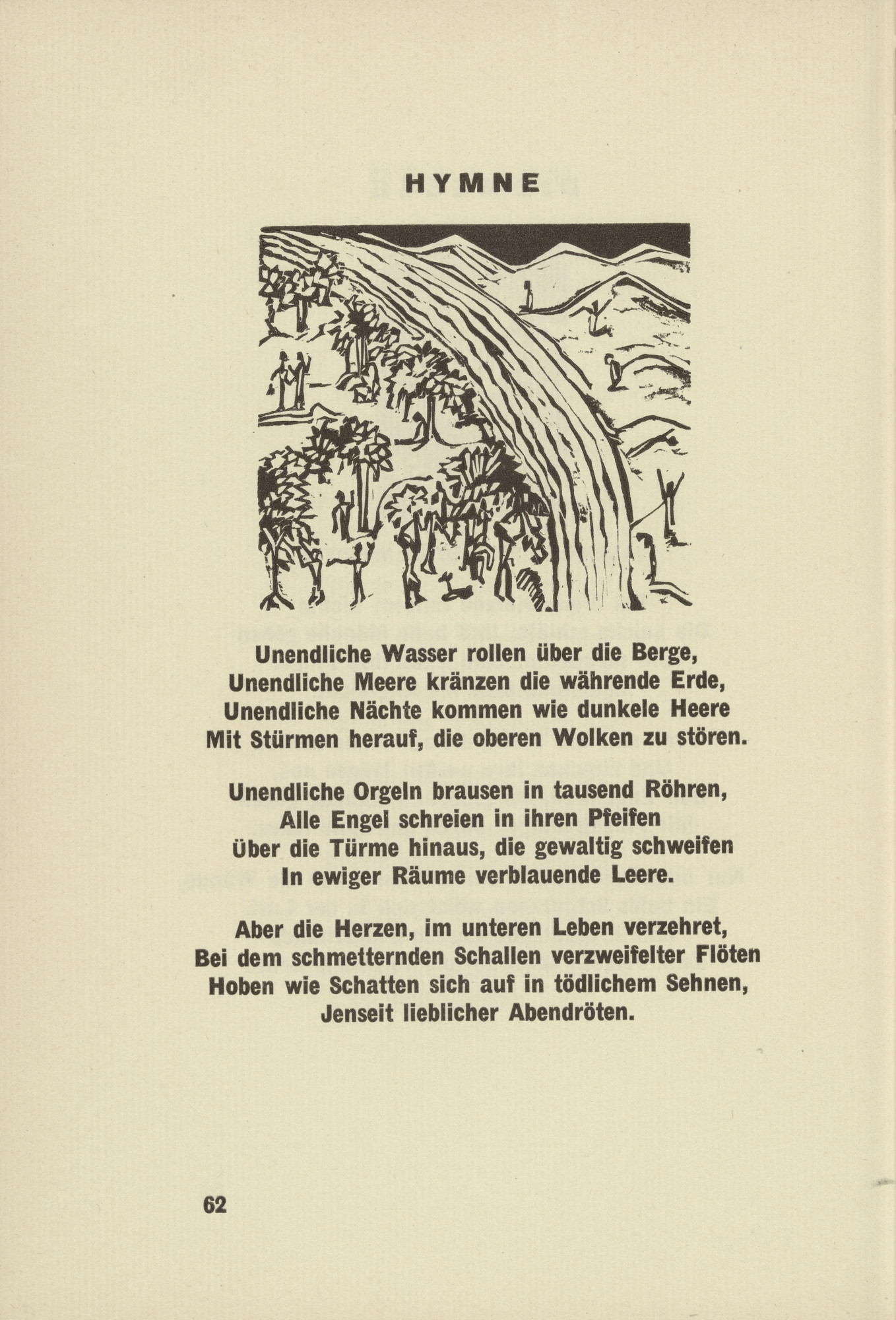 Ernst Ludwig Kirchner. Hymn (headpiece, page 62) from Umbra Vitae (Shadow of Life)