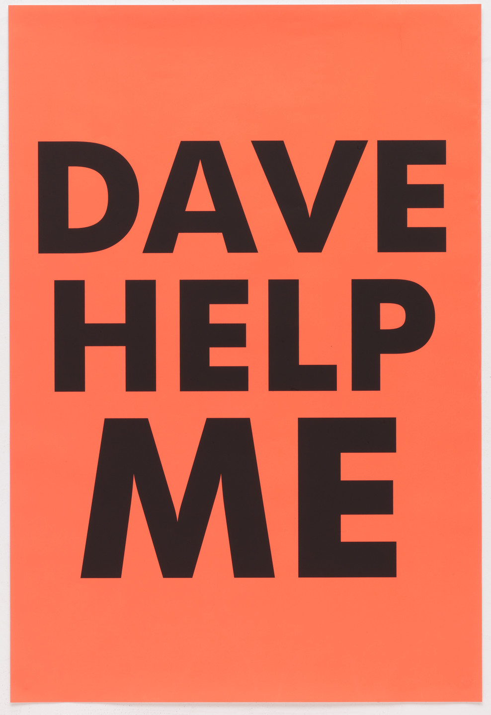 Scott King. DAVE HELP ME (Religious Poster). 2003