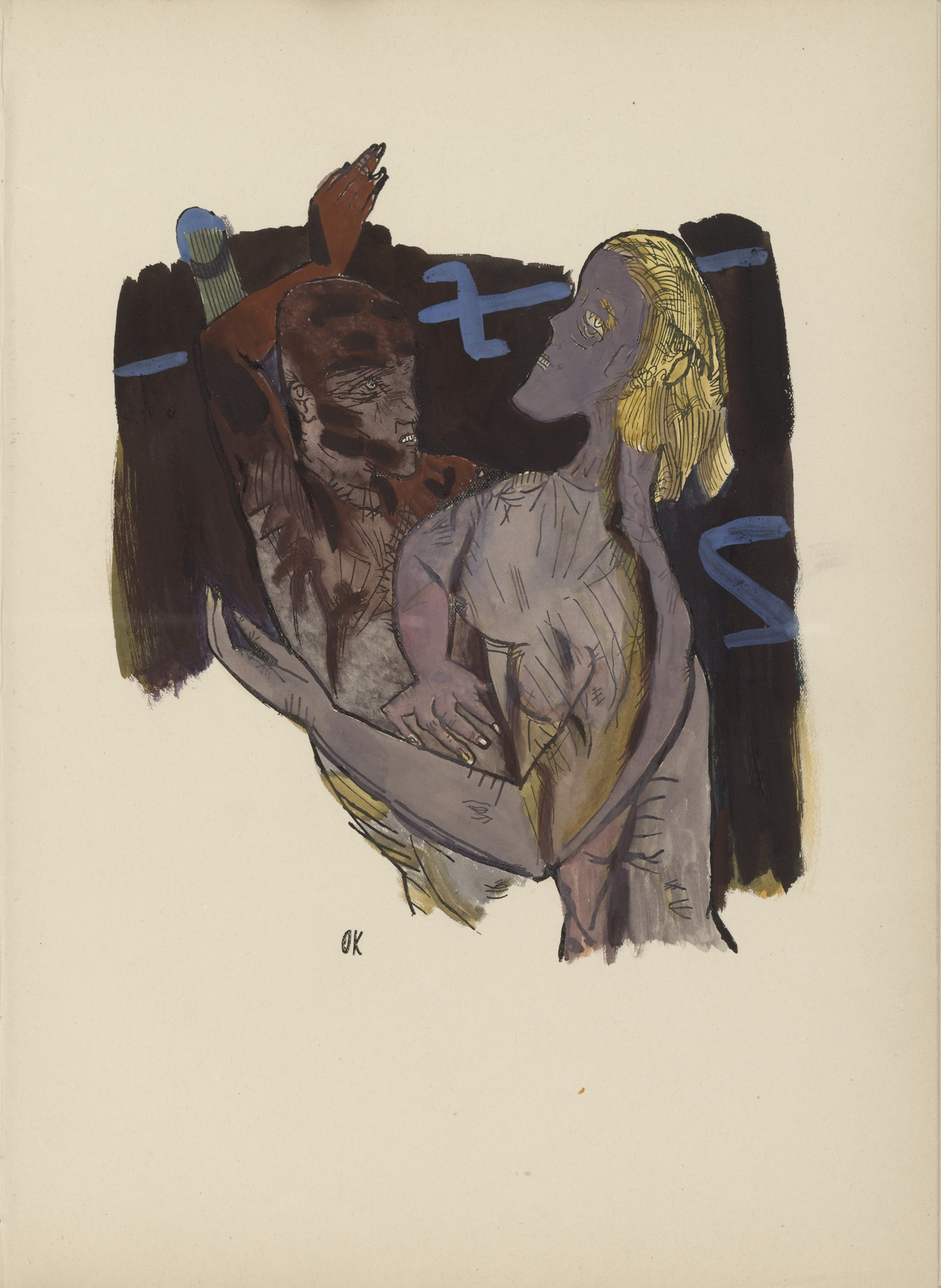 Oskar Kokoschka. Plate (folio 6) from Mörder, Hoffnung der Frauen ( Murderer, Hope of Women )