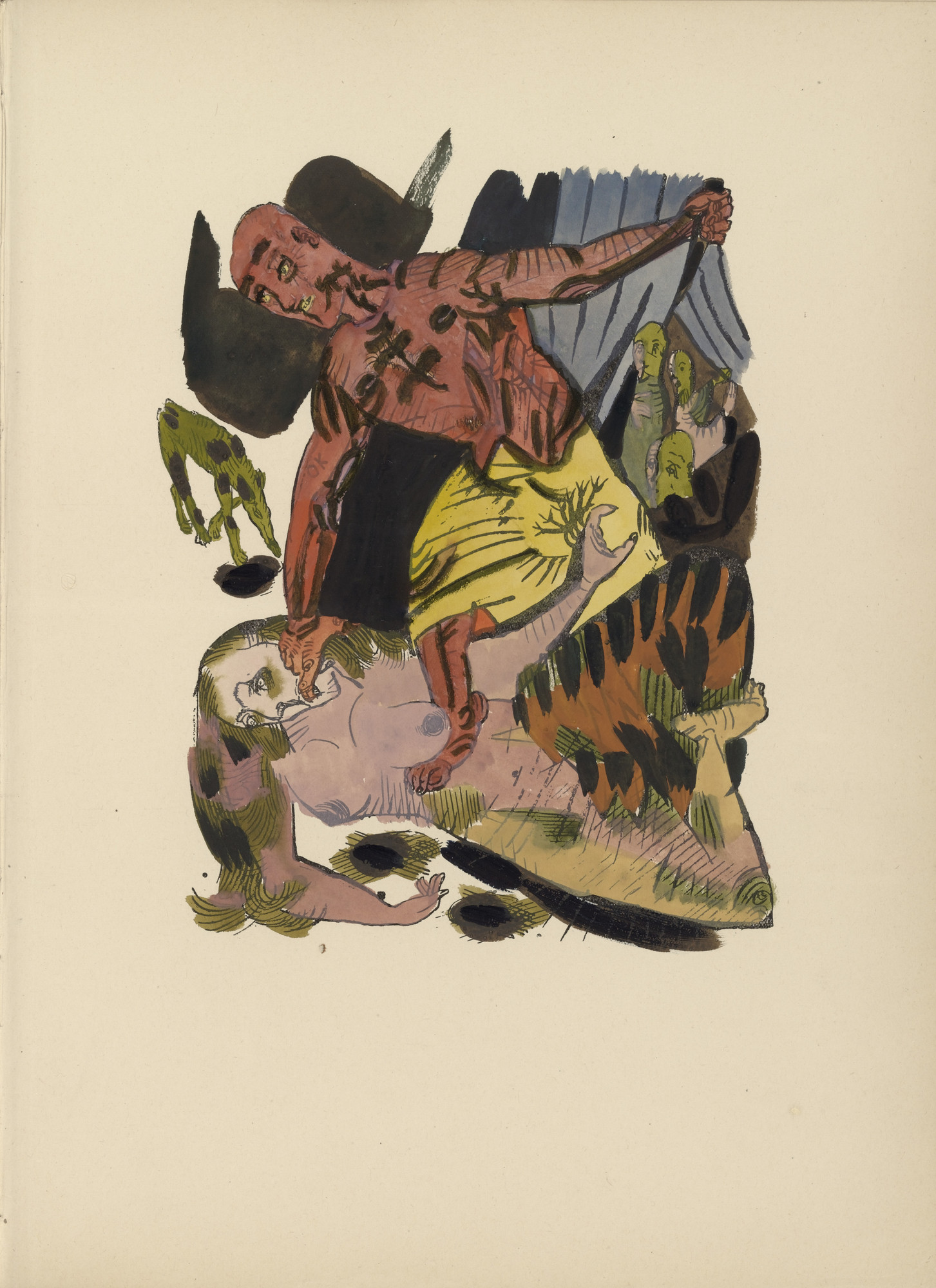 Oskar Kokoschka. Plate (folio 8) from Mörder, Hoffnung der Frauen ( Murderer, Hope of Women )