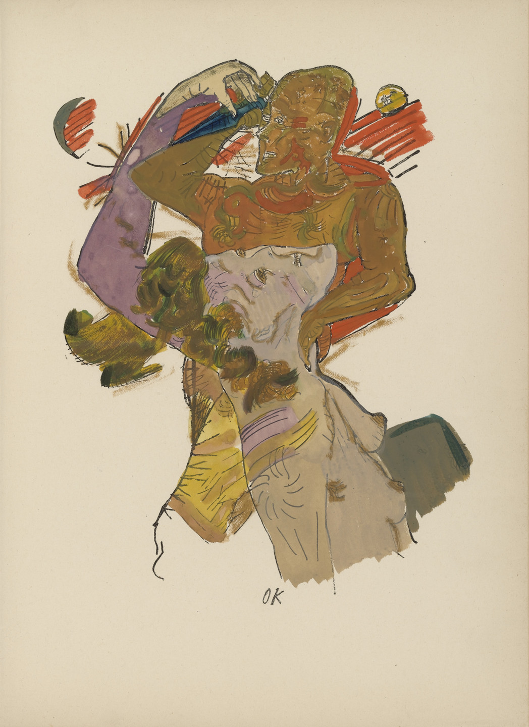 Oskar Kokoschka. Plate (folio 10) from Mörder, Hoffnung der Frauen (Murderer, Hope of Women). 1916 (original executed in 1910)