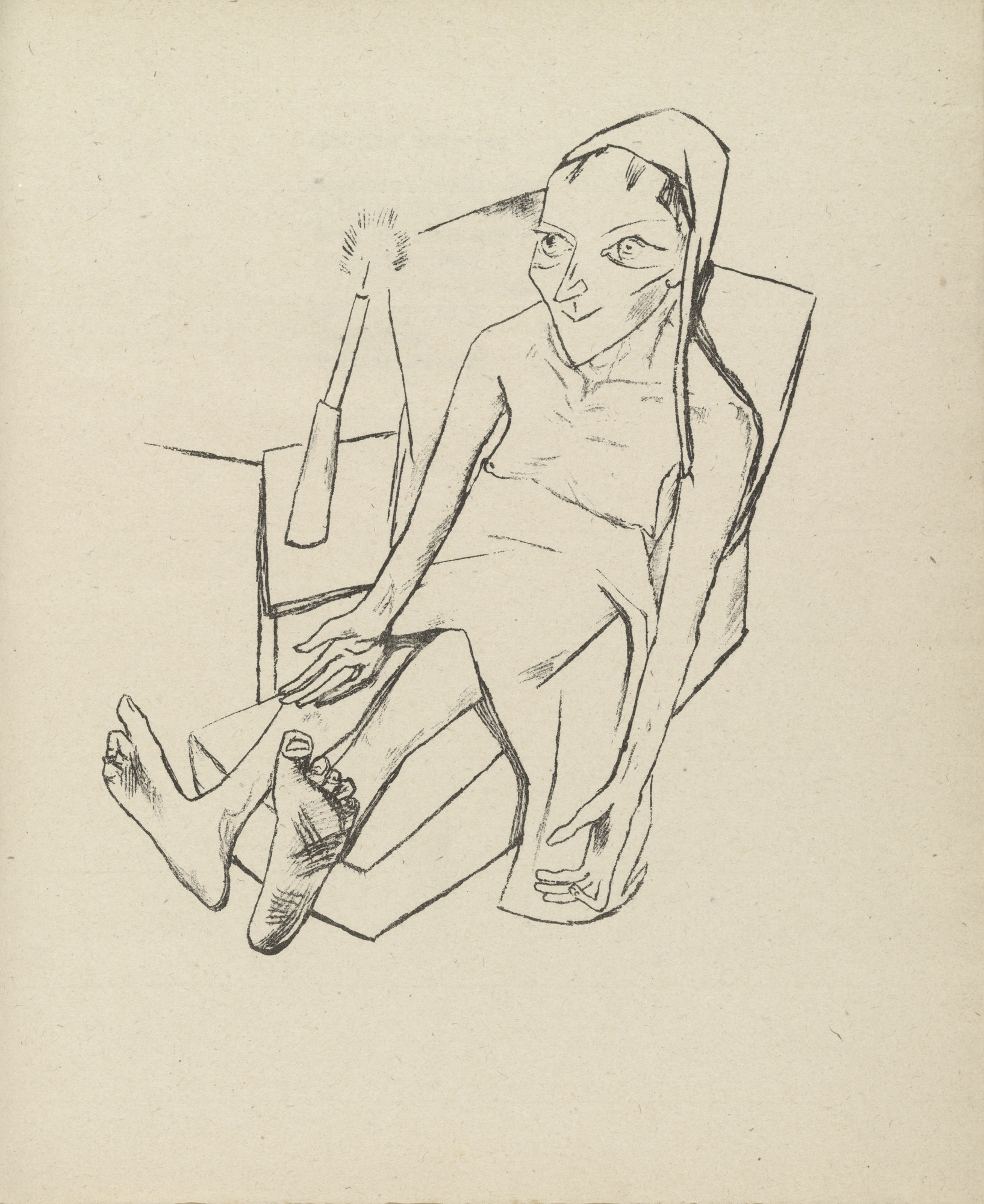 Max Beckmann. The Sick One (Die Kranke) (plate 6) from_Stadtnacht (City Night)_
