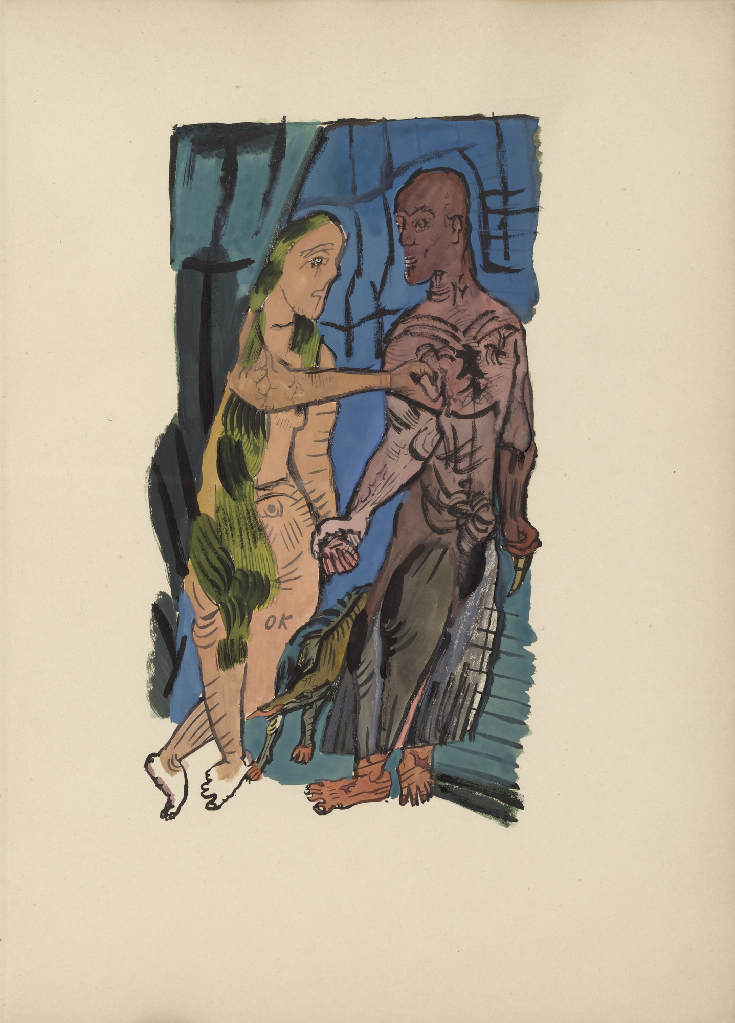 Oskar Kokoschka. Plate (folio 4) from Mörder, Hoffnung der Frauen ( Murderer, Hope of Women )