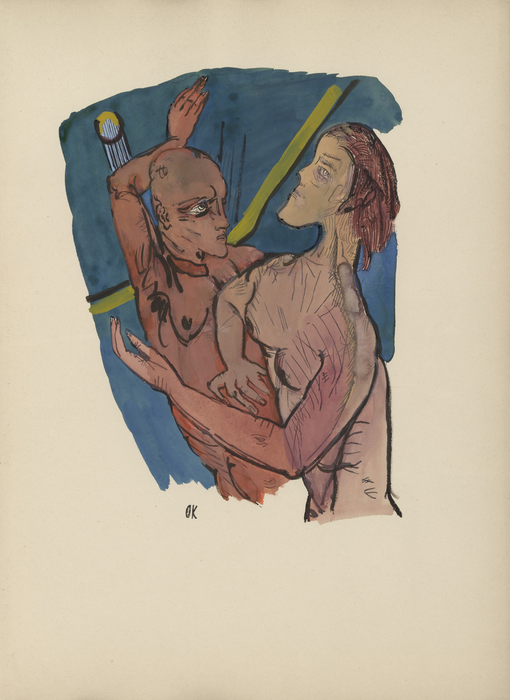 Oskar Kokoschka. Plate (folio 6) from Mörder, Hoffnung der Frauen (Murderer, Hope of Women). 1916 (original executed in 1910)