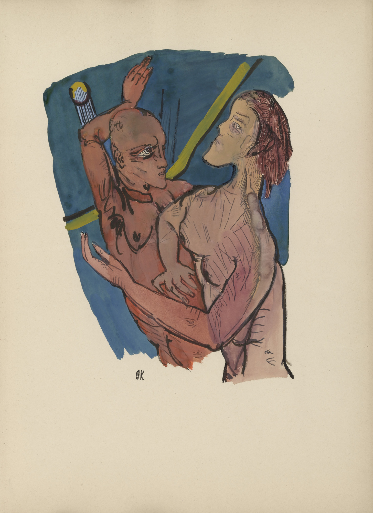 Oskar Kokoschka. Plate (folio 6) from Mörder, Hoffnung der Frauen ( Murderer, Hope of Women )