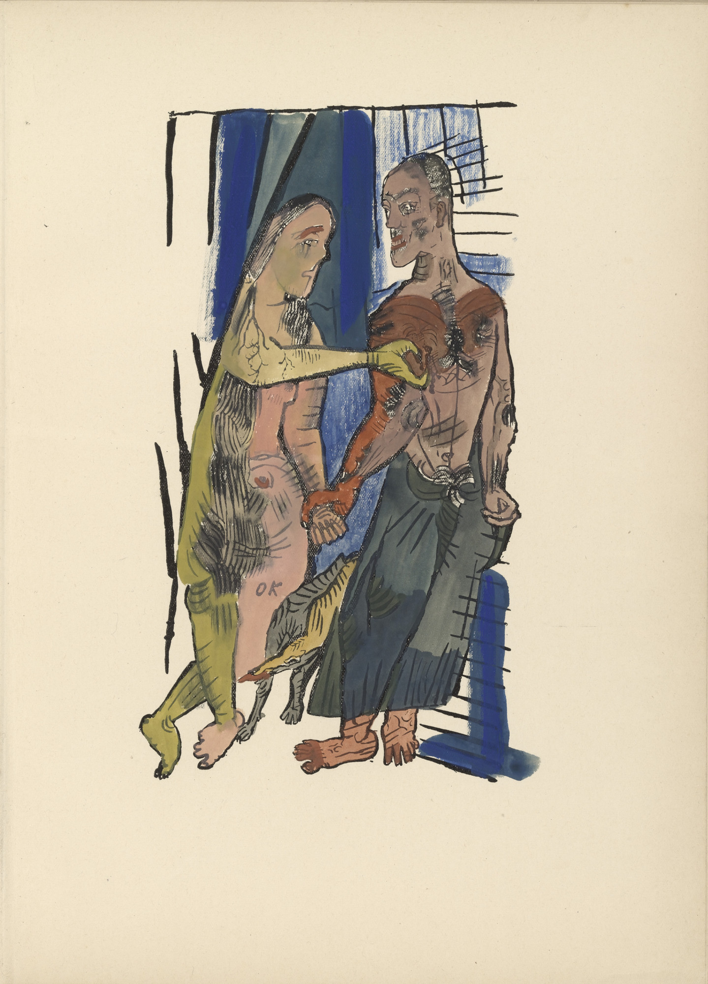 Oskar Kokoschka. Plate (folio 4) from Mörder, Hoffnung der Frauen ( Murderer, Hope of Women )