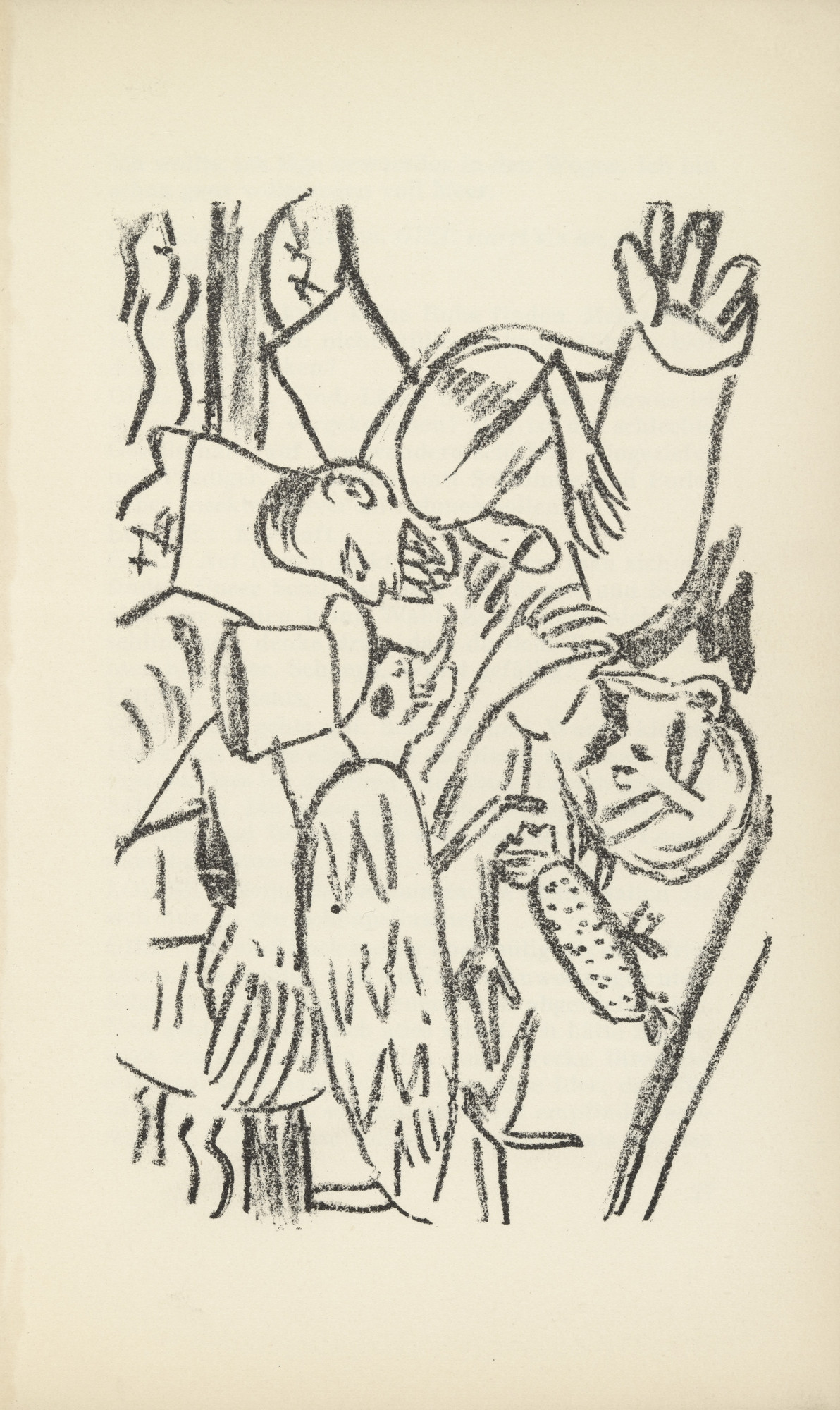 Max Beckmann. First Illustration for Scene 2 (plate facing page 26) from Der Mensch ist kein Haustier (Man Is Not a Domestic Animal)