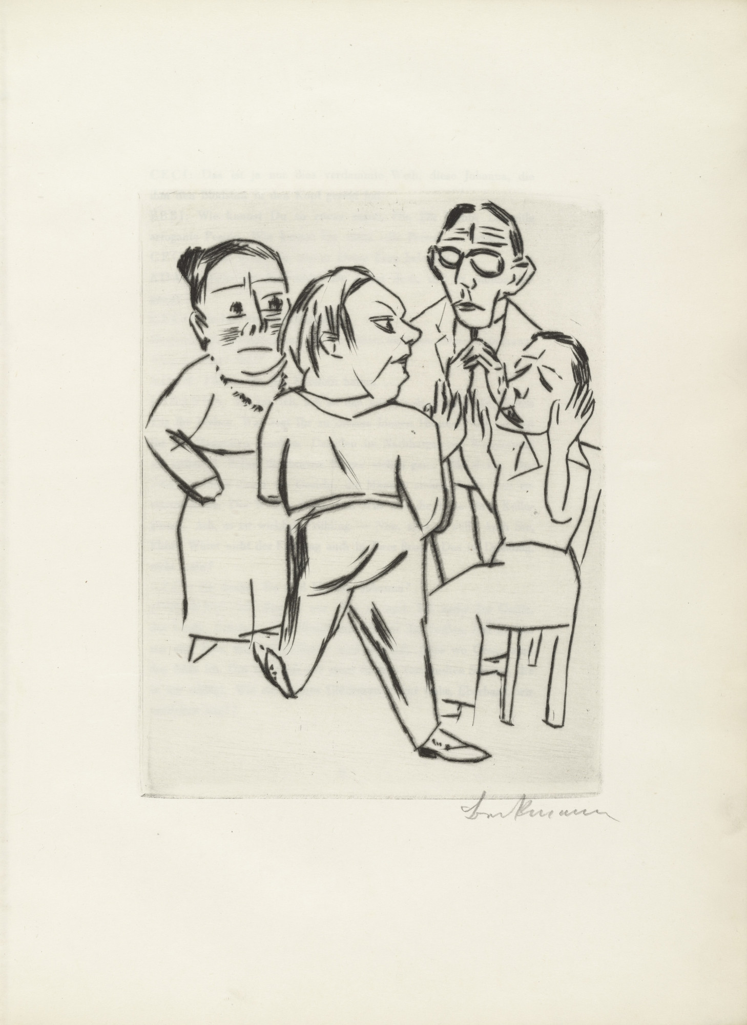 Max Beckmann. Plate (facing page 8) from Ebbi