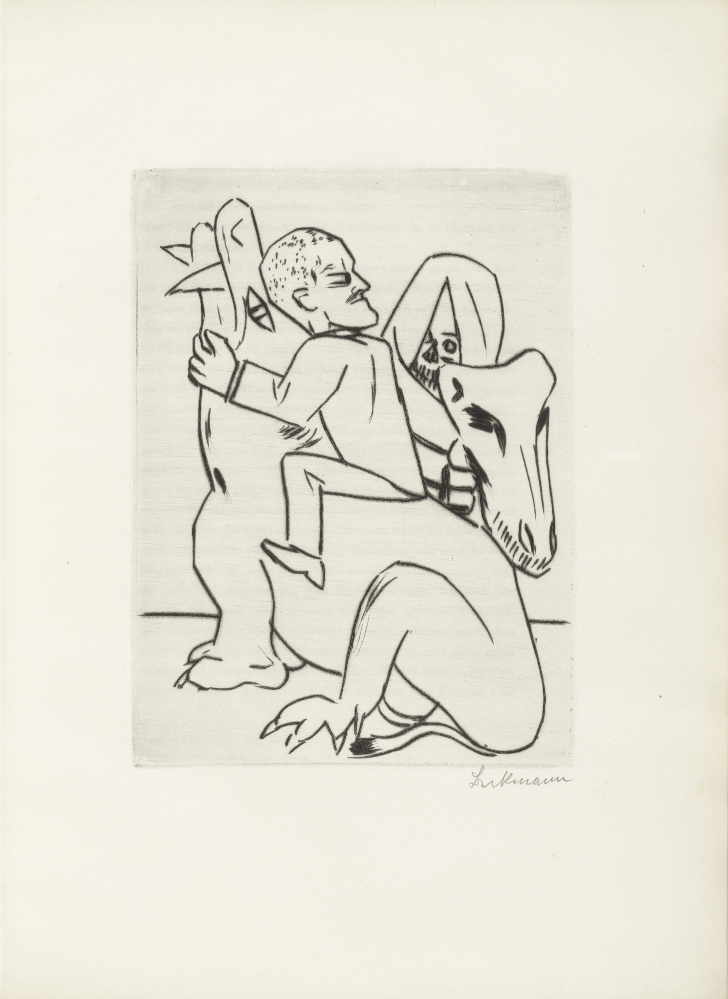 Max Beckmann. Plate (facing page 26) from Ebbi