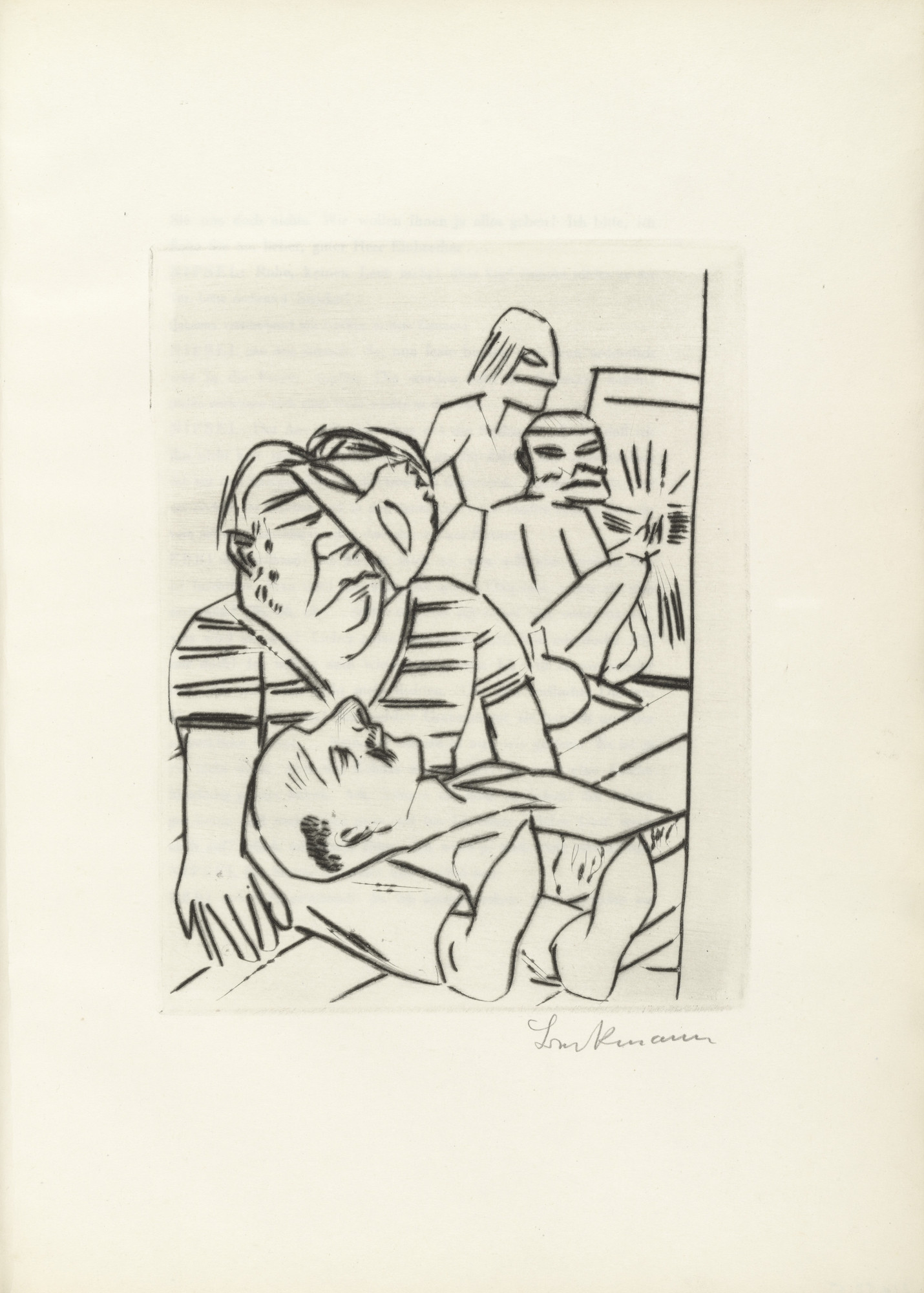 Max Beckmann. Plate (facing page 36) from Ebbi
