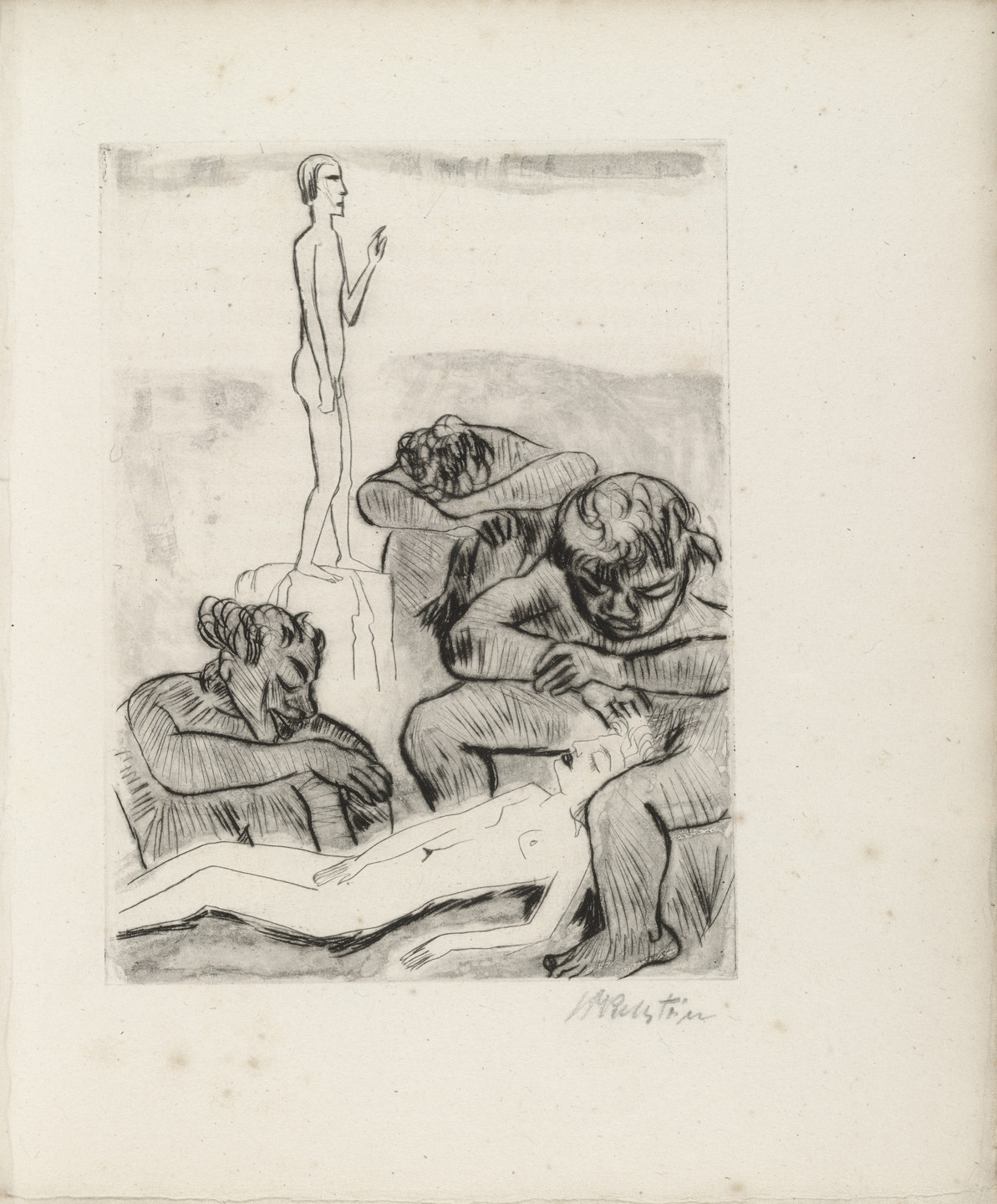 Max Pechstein. Plate (facing page 10) from Yali und sein weisses Weib (Yali and His White Wife). (1923)