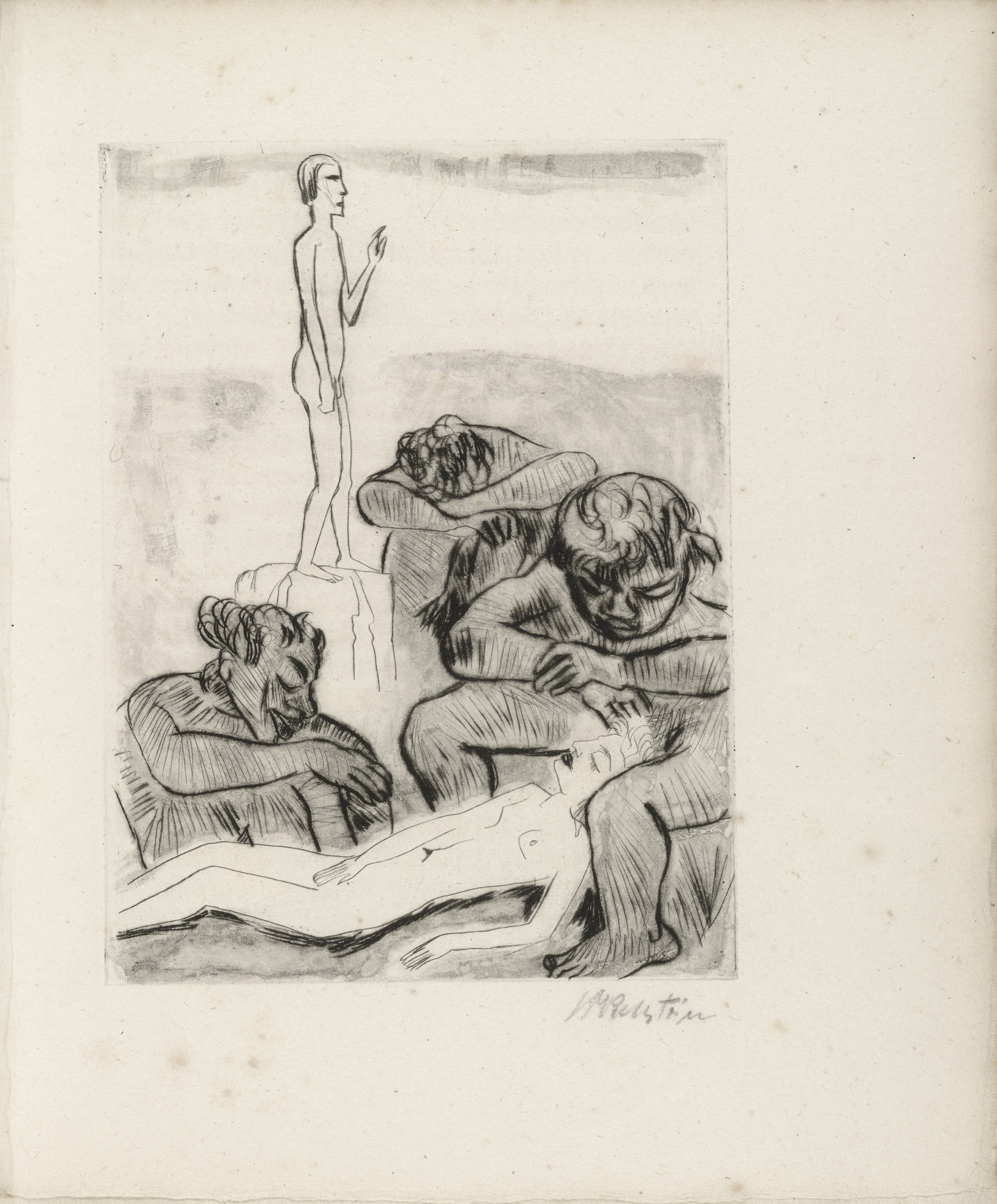 Max Pechstein. Plate (facing page 10) from Yali und sein weisses Weib (Yali and His White Wife)