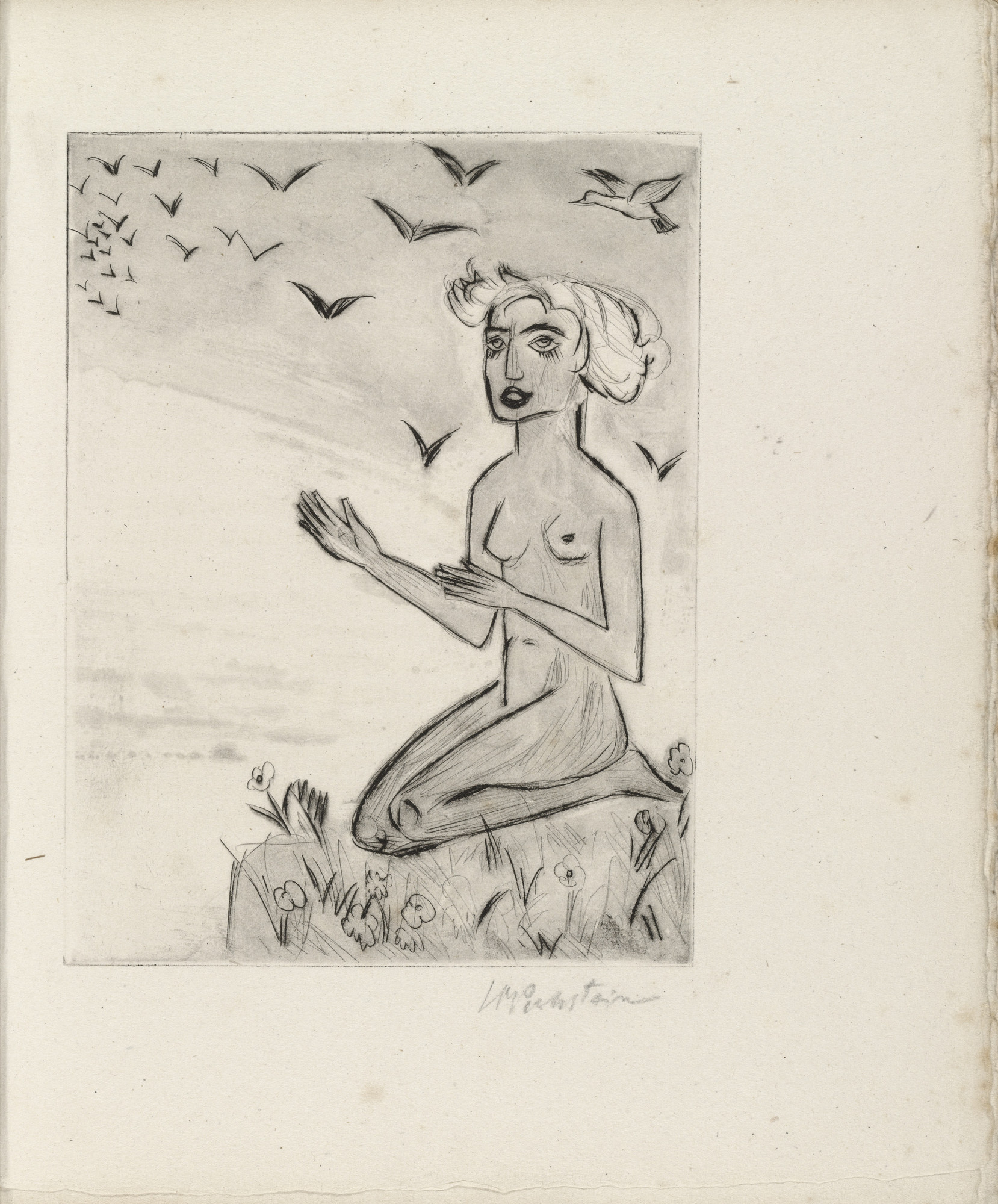 Max Pechstein. Plate (facing page 16) from Yali und sein weisses Weib (Yali and His White Wife)
