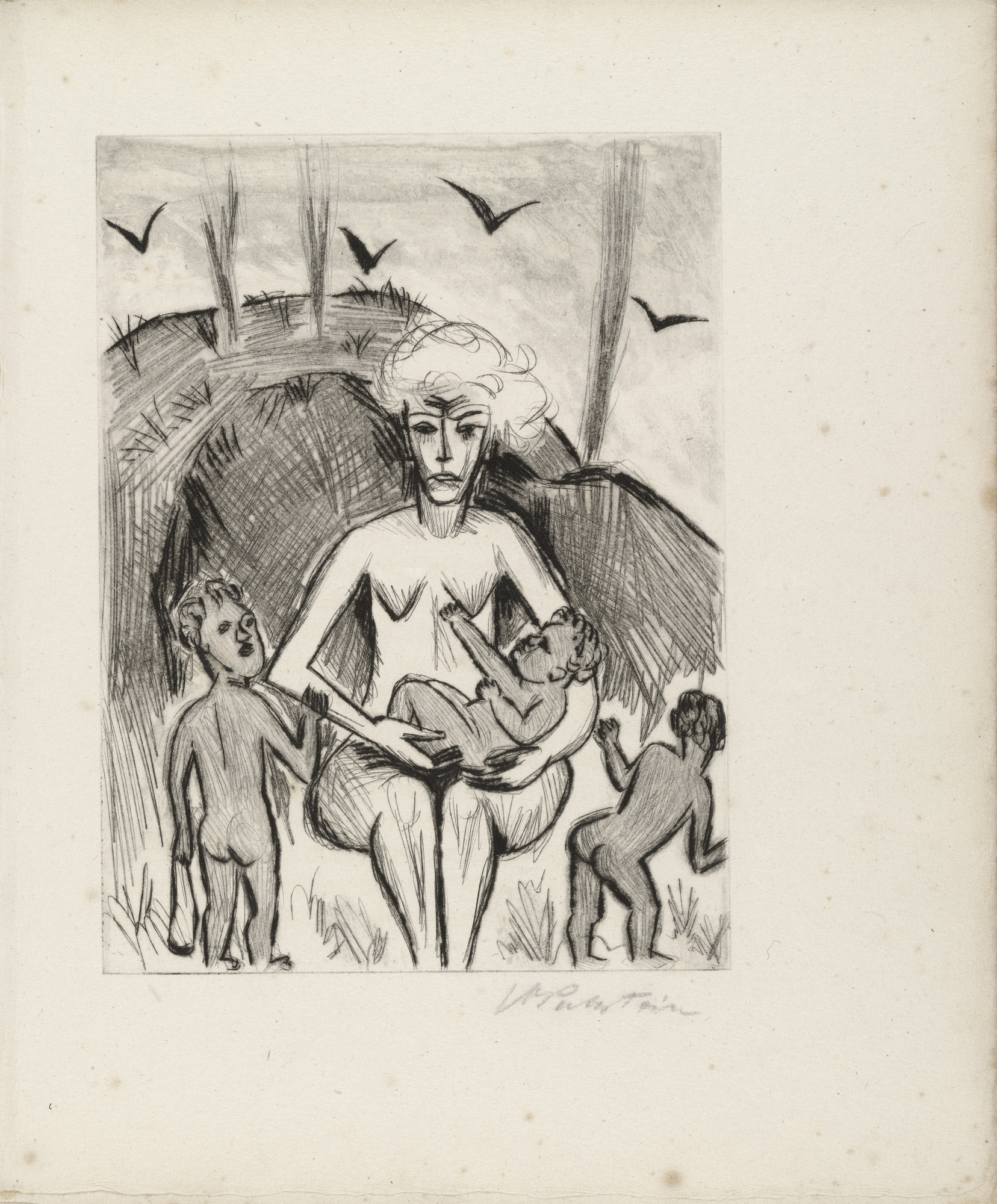 Max Pechstein. Plate (facing page 26) from Yali und sein weisses Weib (Yali and His White Wife)