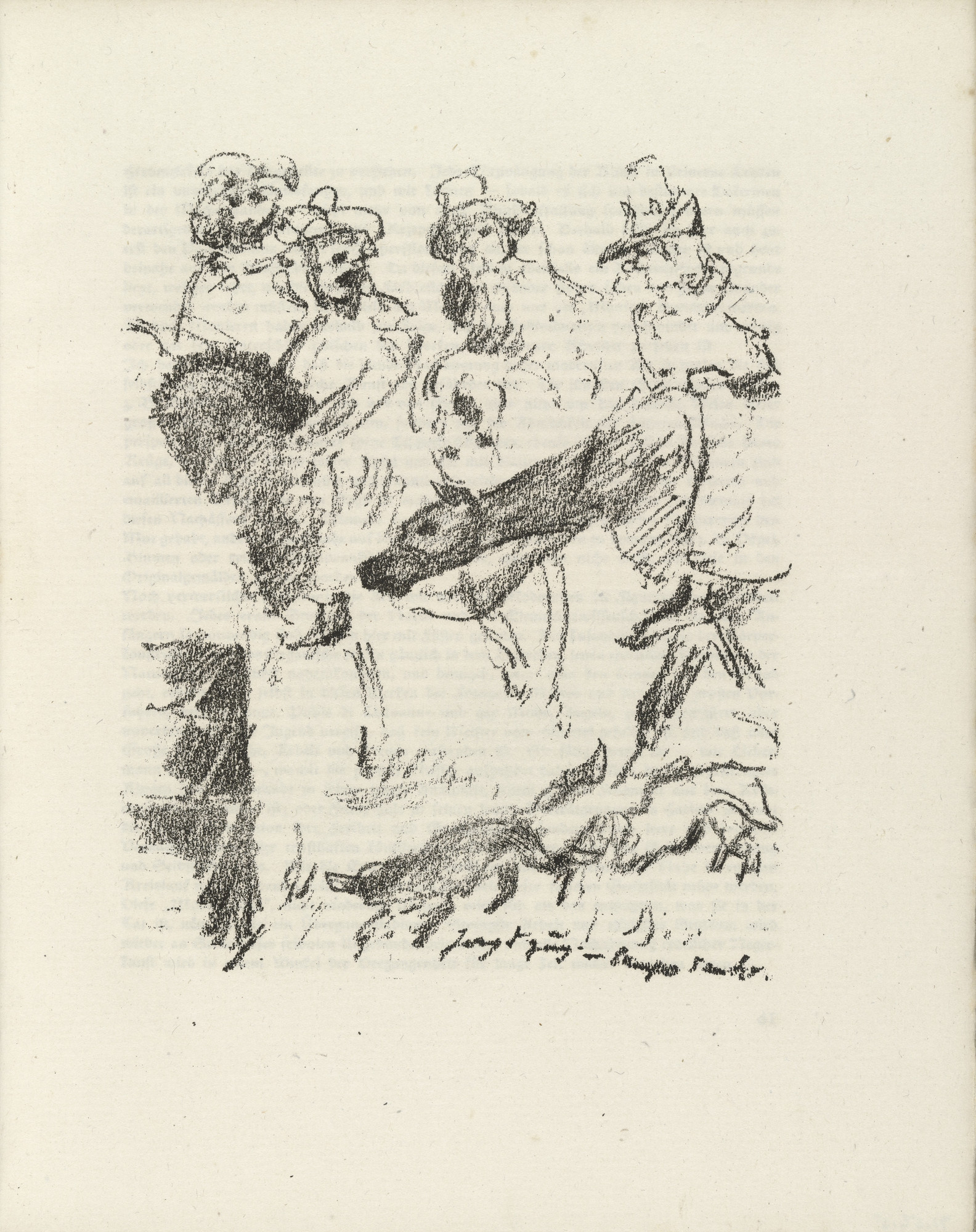 Lovis Corinth. Part of Fresco Painting from Pisa's Campo Santo (plate facing page 60) from Gesammelte Schriften (Collected Writings)