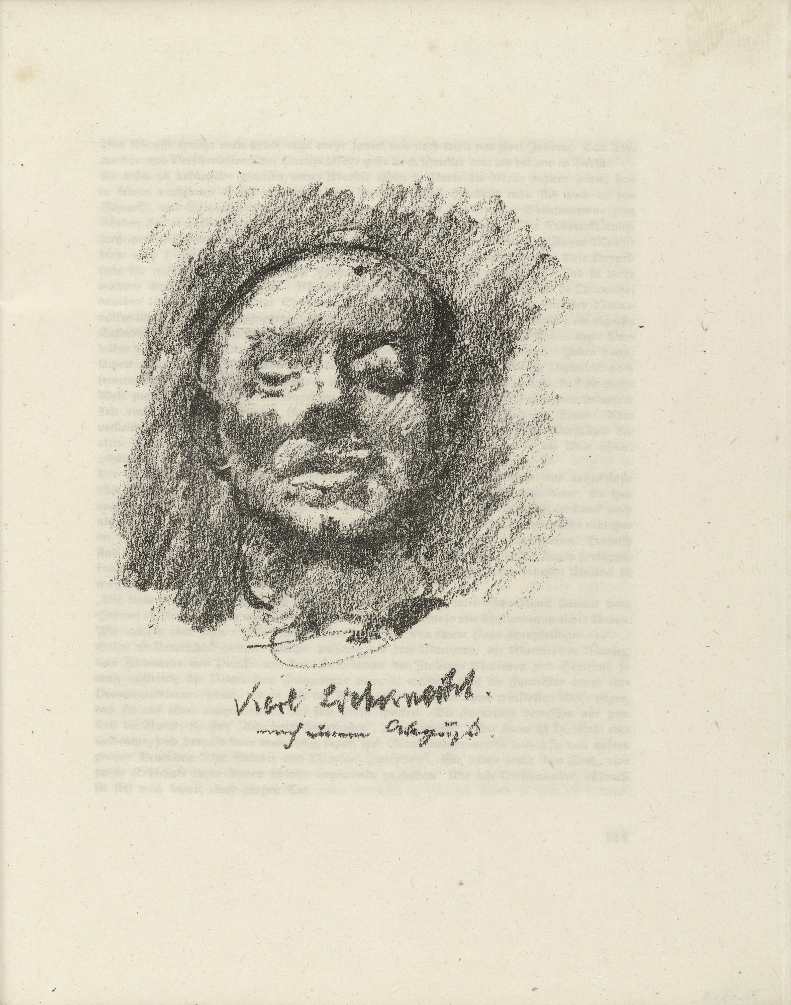 Lovis Corinth. Karl Liebknecht (plate facing page 104) from Gesammelte Schriften (Collected Writings)
