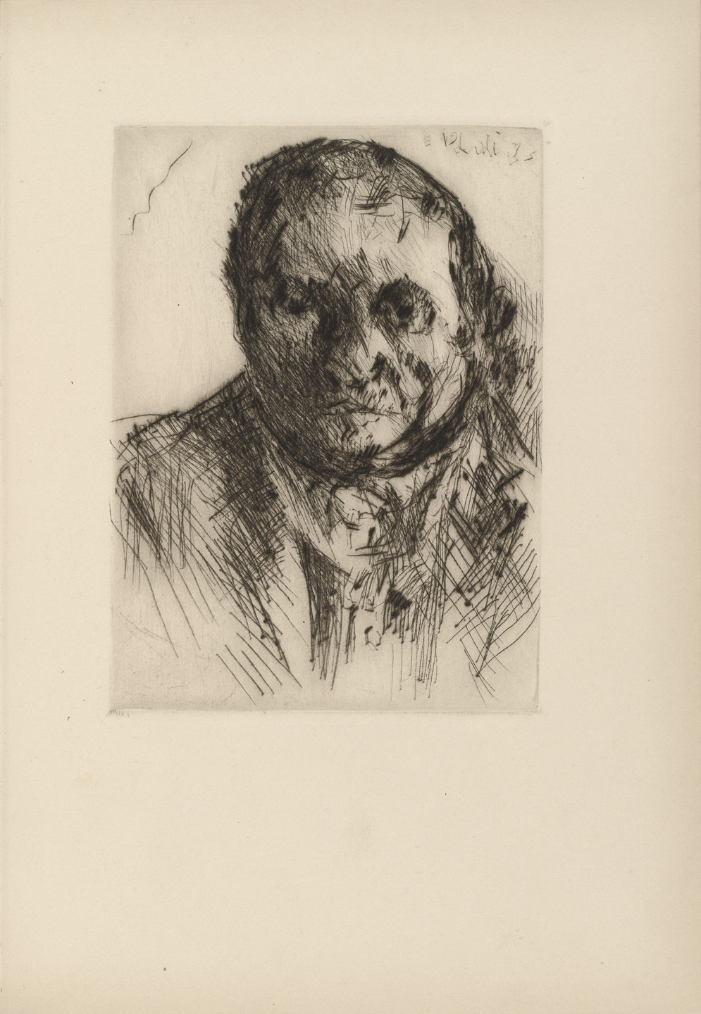 Lovis Corinth. Self-Portrait (Selbstbildnis) (plate facing page 134) from _Autobiography (Selbstbiographie) _. 1926 (print executed 1925)