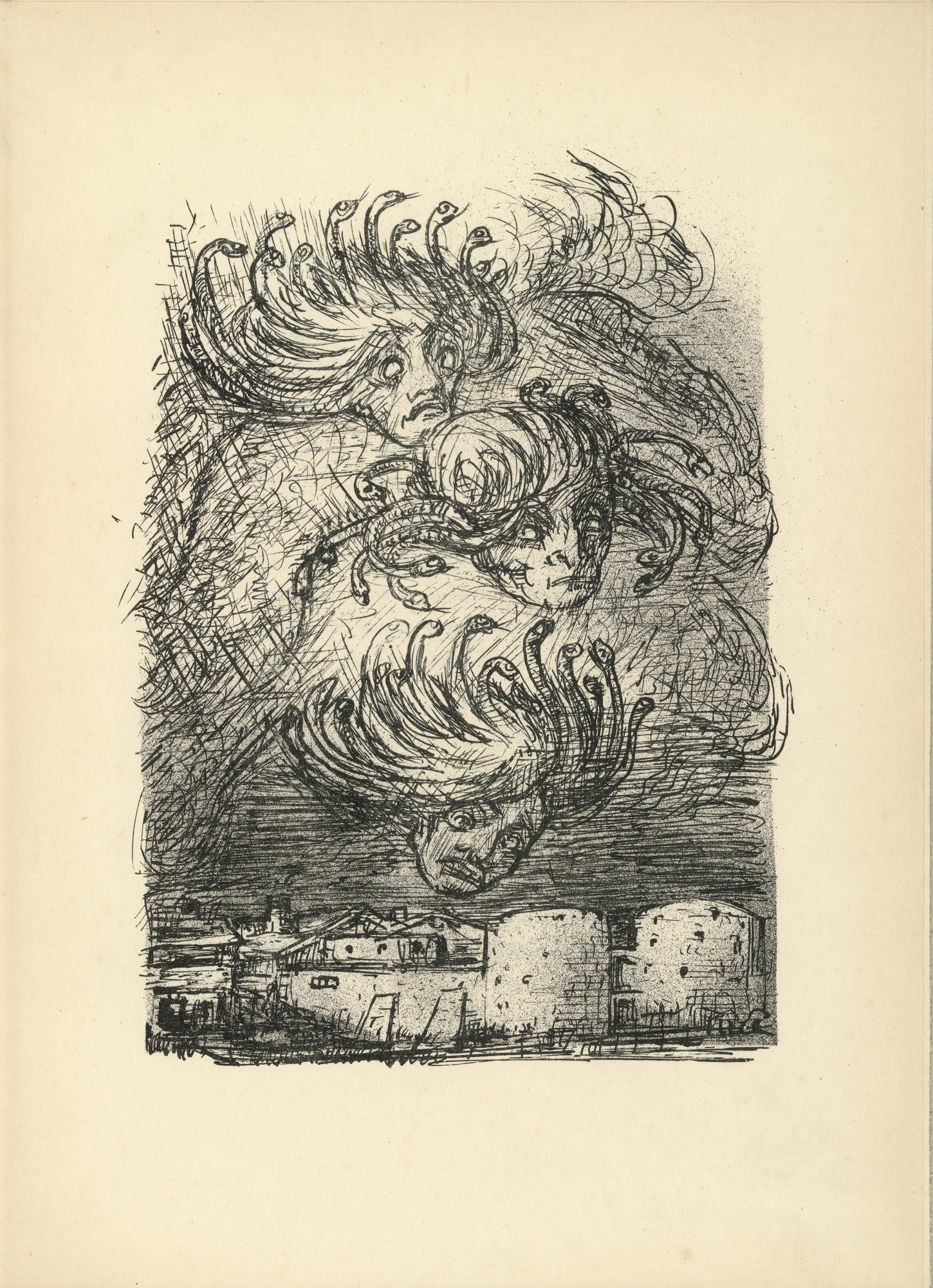 Alfred Kubin. Untitled (plate, folio 11) from Immer und Immer (Again and Again)