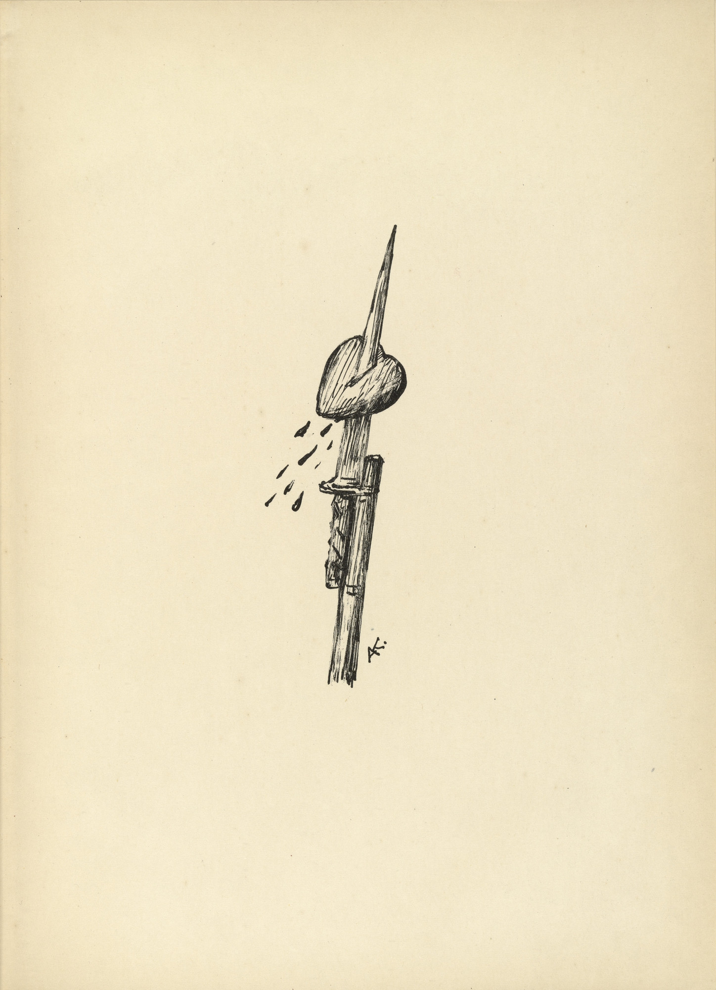 Alfred Kubin. Untitled (vignette, folio 5) from Immer und Immer (Again and Again)