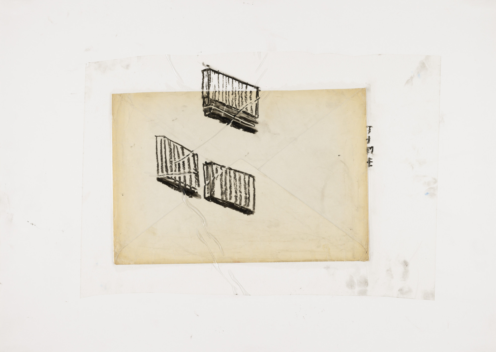 Juan Muñoz. Untitled (3 Balconies with Time). 1984