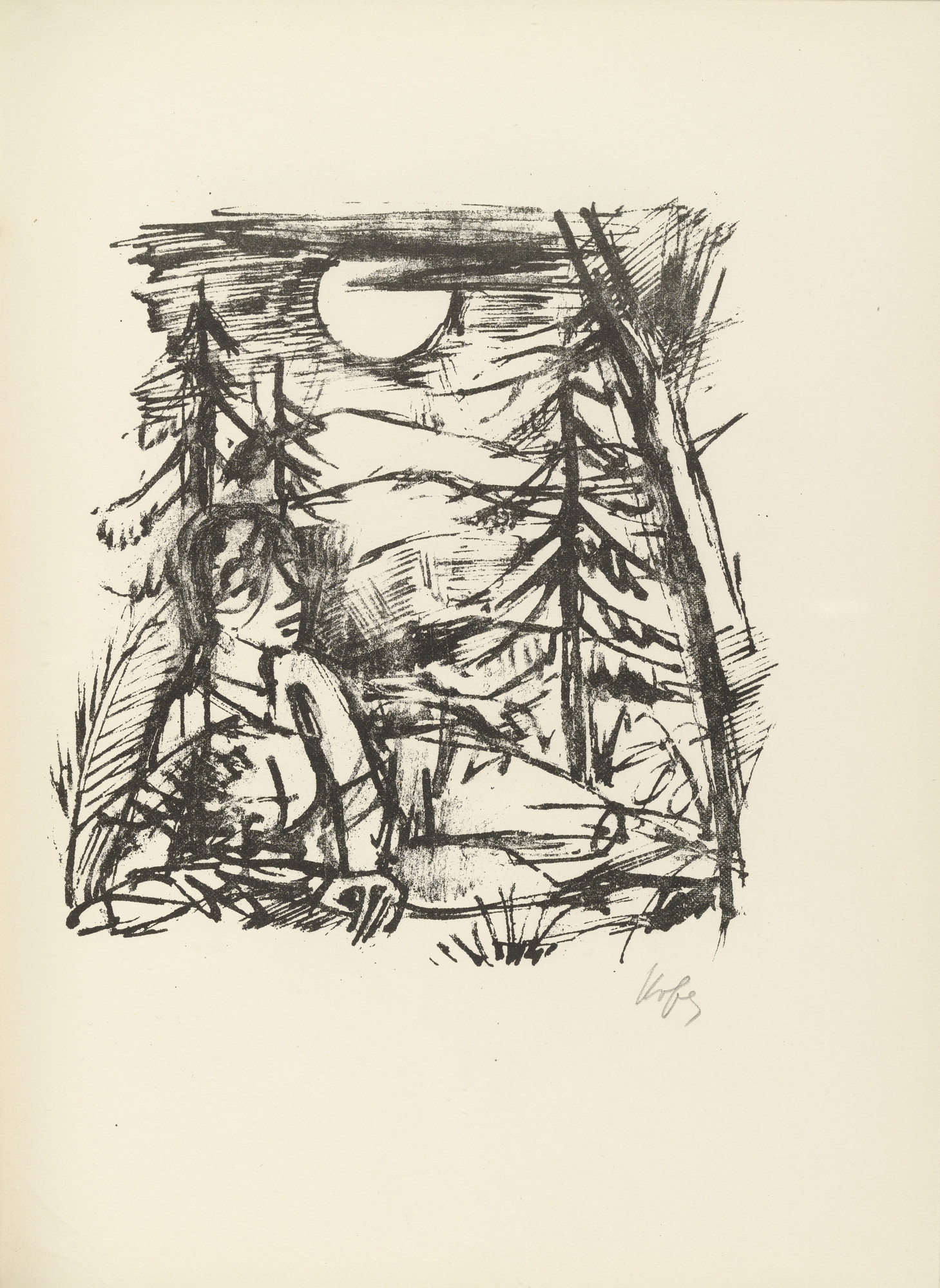 Karl Hofer. Plate 8 (folio 16) from Liebesgedichte (Love Poems)