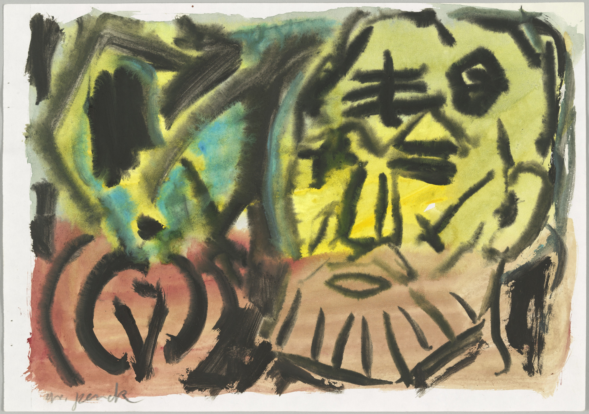A.R. Penck (Ralf Winkler). Untitled (Selbstportrait)