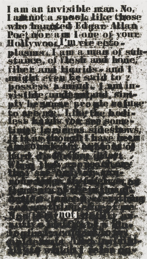 Glenn Ligon. Untitled (I am an invisible man). 1991