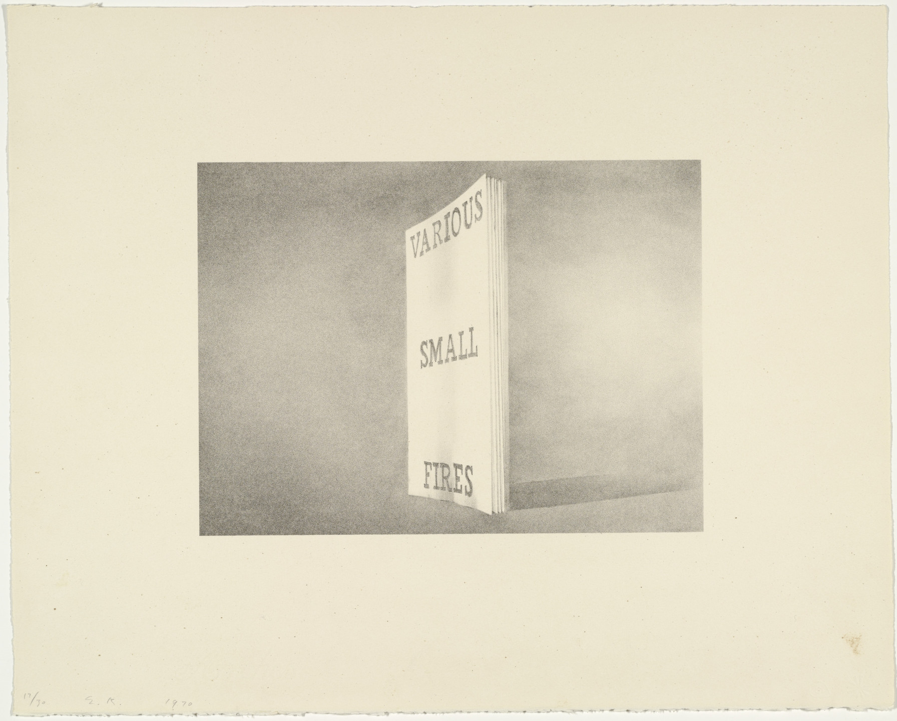 Edward Ruscha. Various Small Fires from Book Covers. 1970
