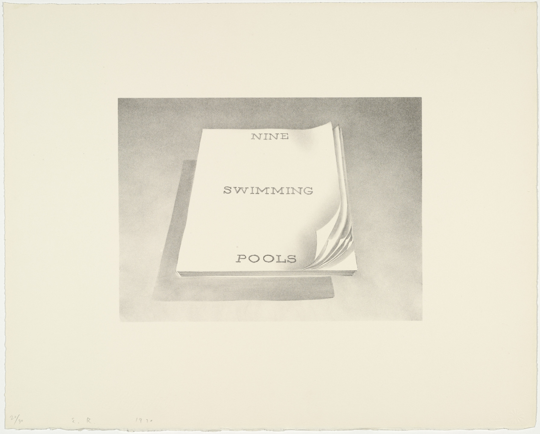 Edward Ruscha. Nine Swimming Pools from Book Covers. 1970