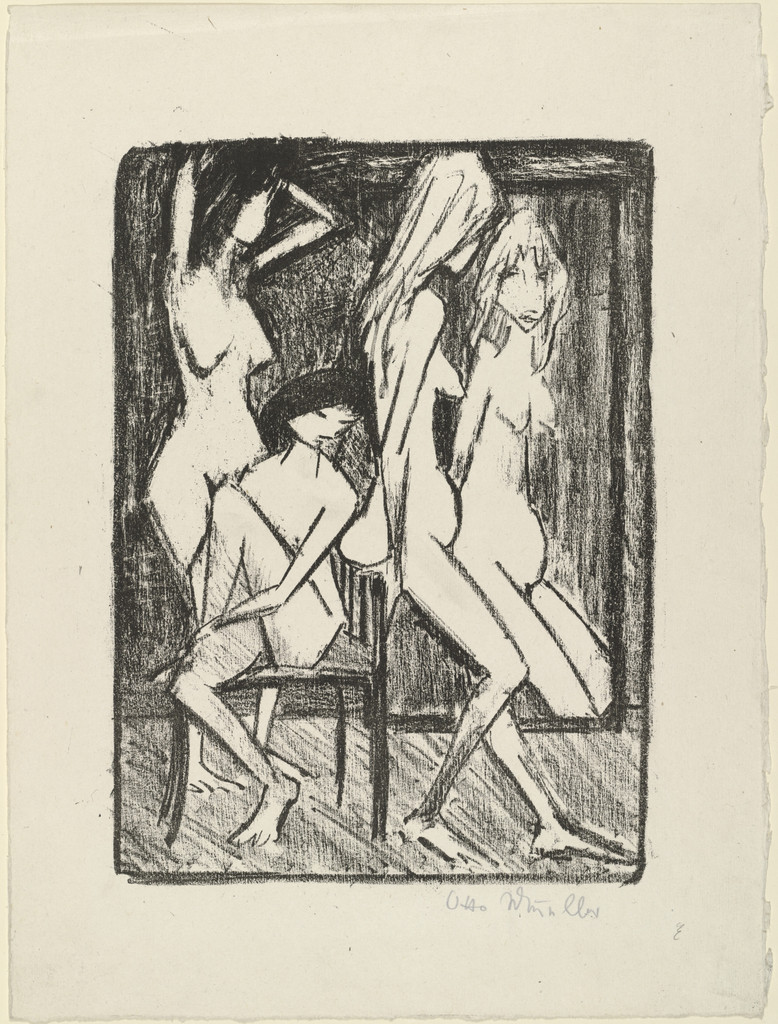 Three Girls Before the Mirror (Drei Mädchen vor dem Spiegel)