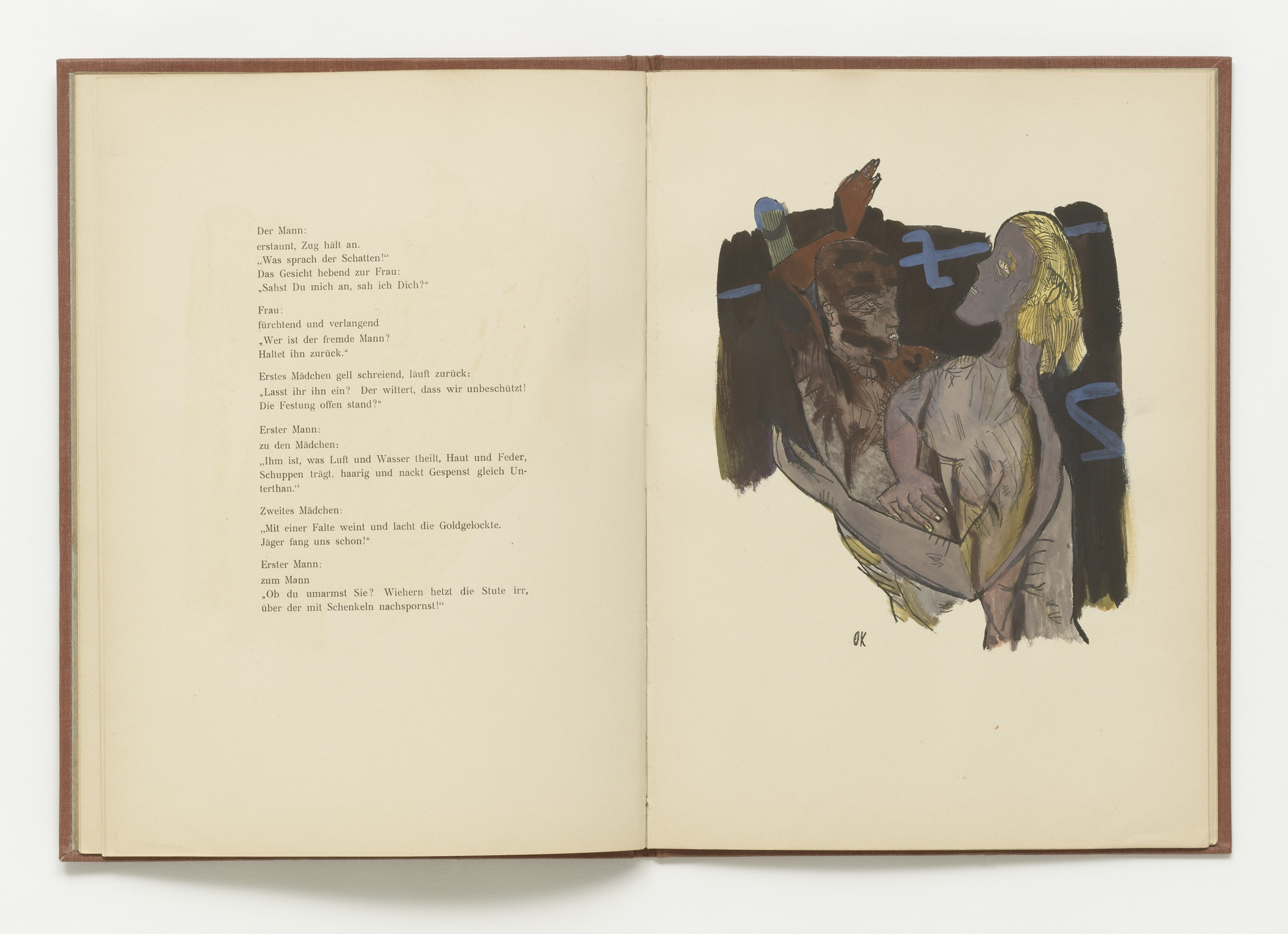 Oskar Kokoschka. Plate (folio 6) from Mörder, Hoffnung der Frauen (Murderer, Hope of Women). 1916 (original executed in 1910)