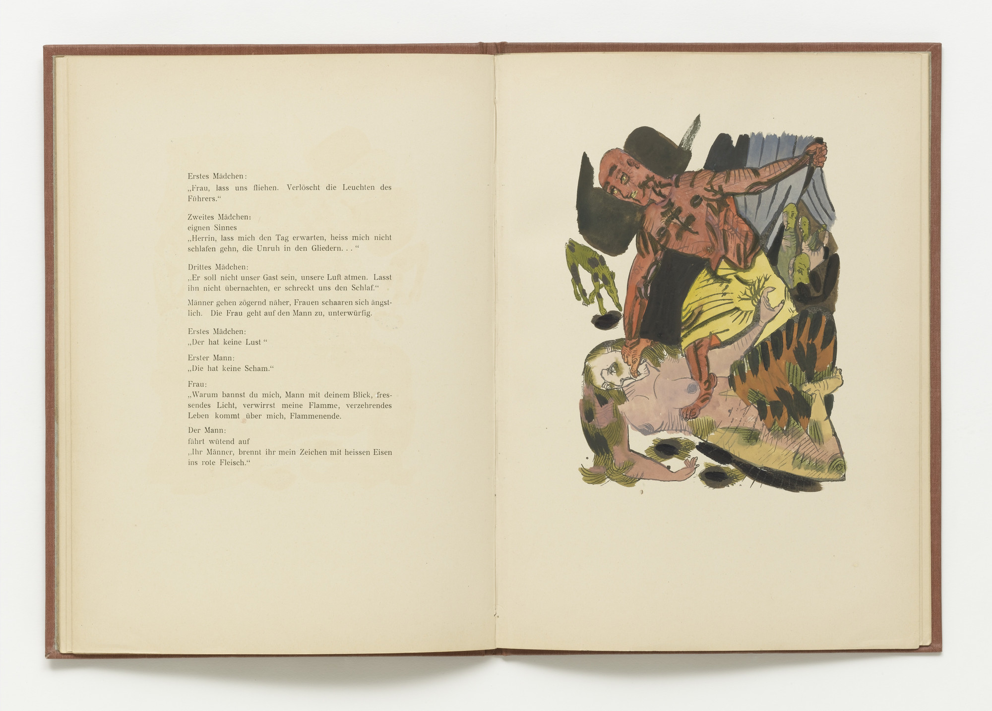 Oskar Kokoschka. Plate (folio 8) from Mörder, Hoffnung der Frauen (Murderer, Hope of Women). 1916 (original executed in 1910)