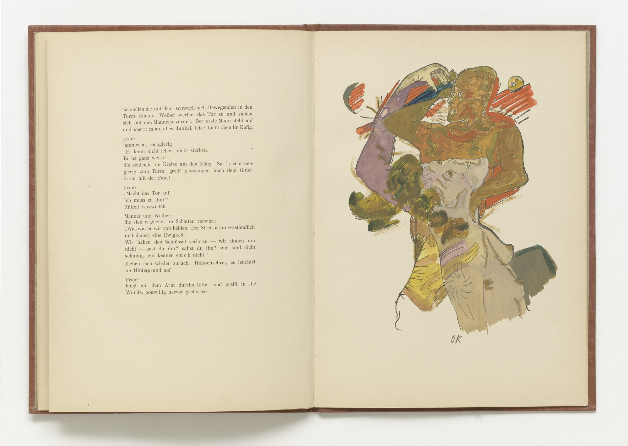 Oskar Kokoschka. Plate (folio 10) from Mörder, Hoffnung der Frauen (Murderer, Hope of Women). 1916 (original executed in 1910)